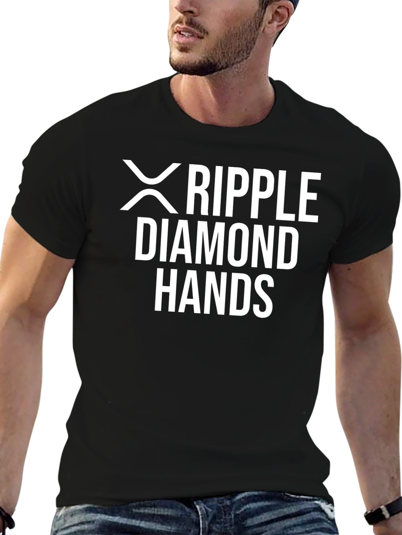 Ripple Diamond Hands Graphic T-Shirt