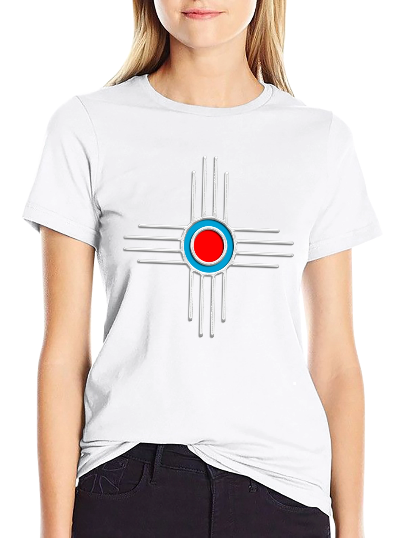 Black T-Shirt with Zia Symbol