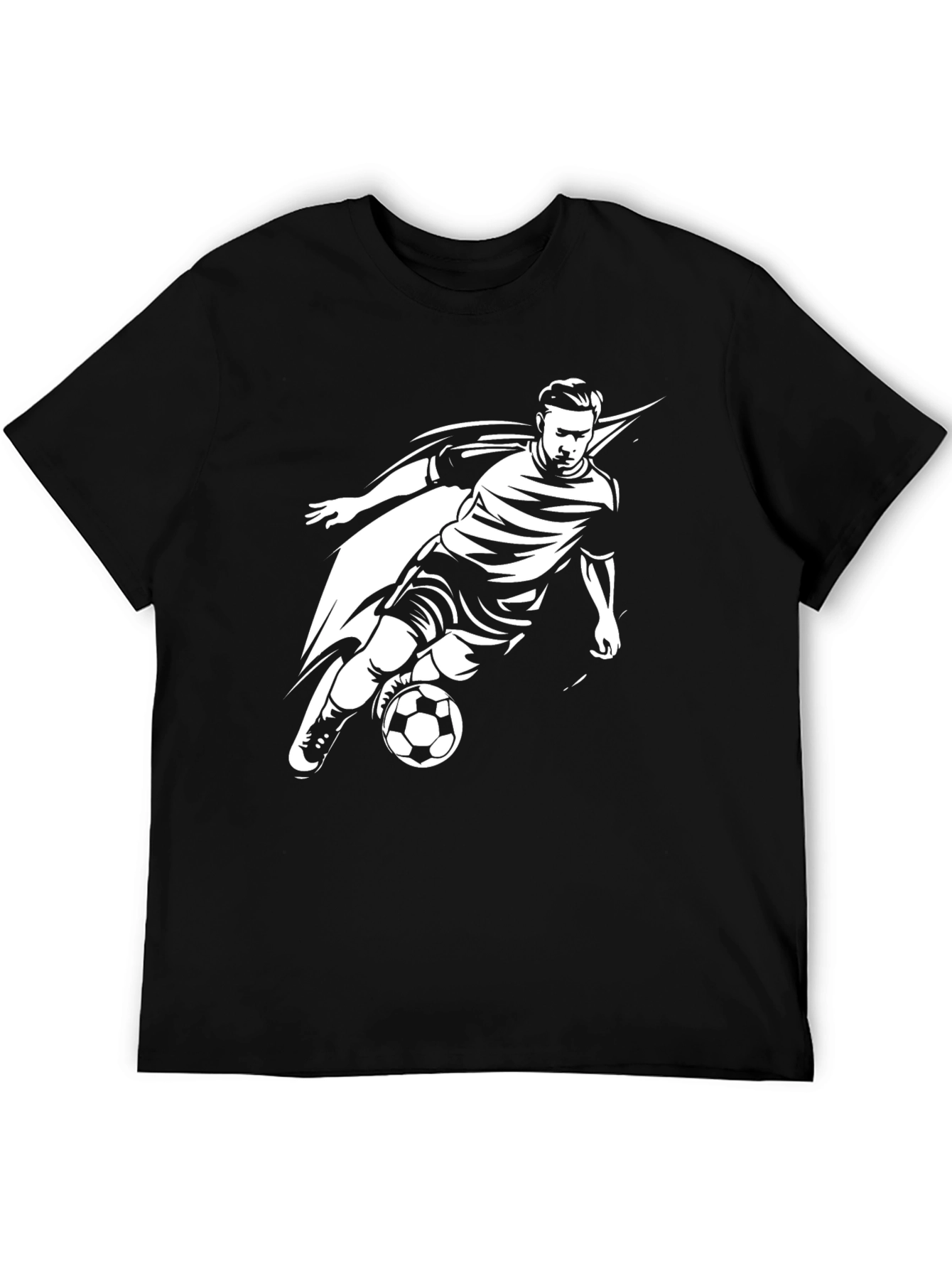 Mens Soccer Graphic Tee - Black