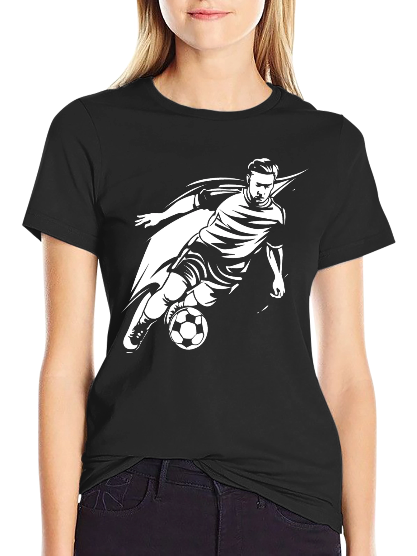 Mens Soccer Graphic Tee - Black