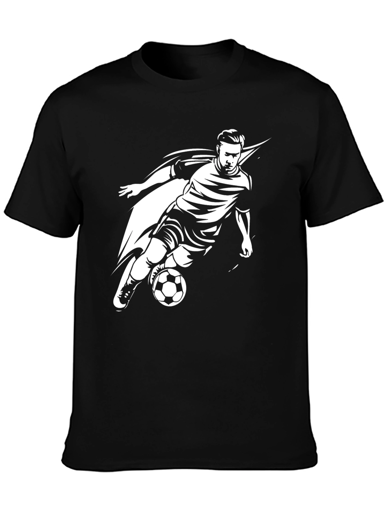 Mens Soccer Graphic Tee - Black