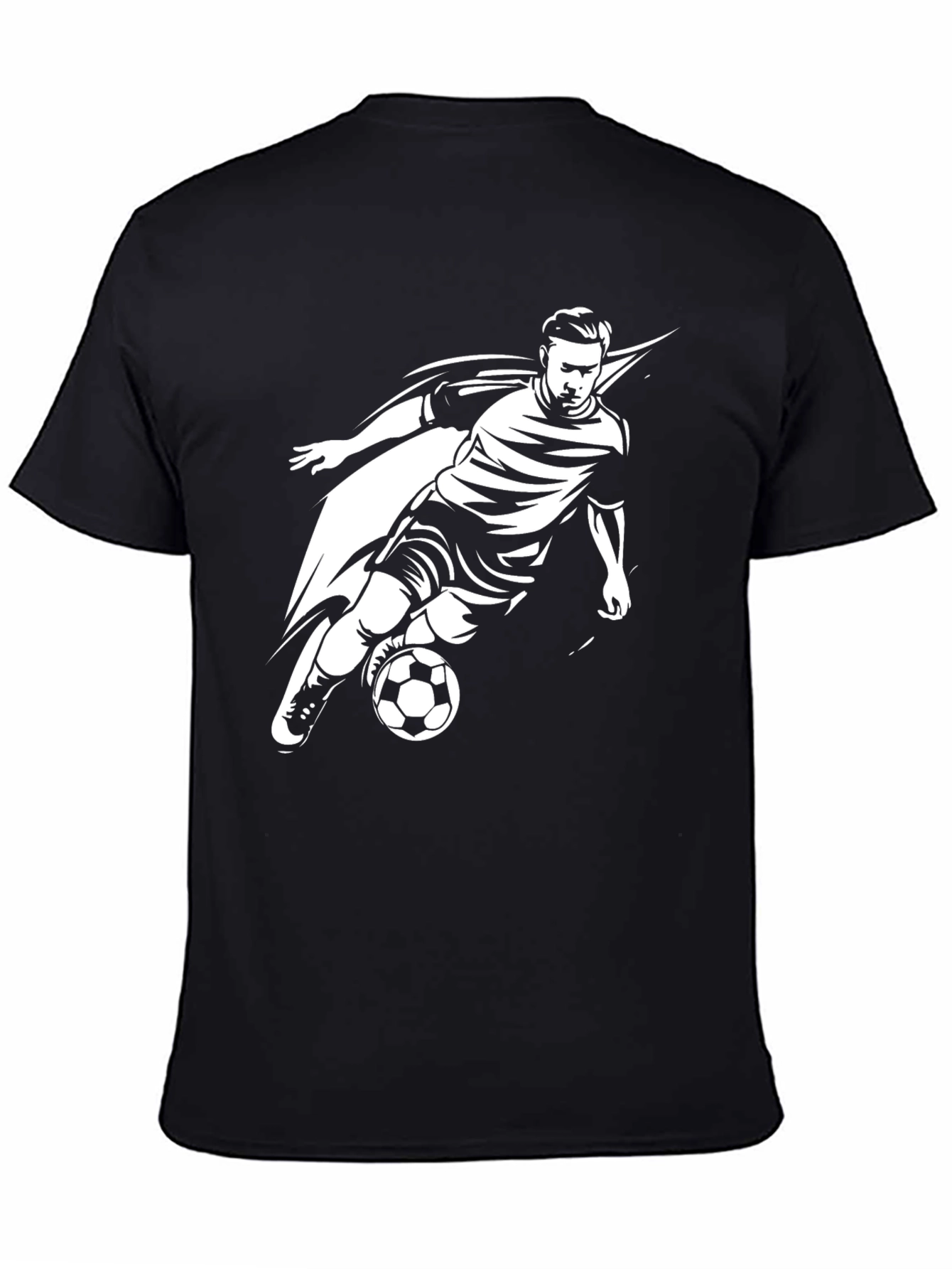 Mens Soccer Graphic Tee - Black