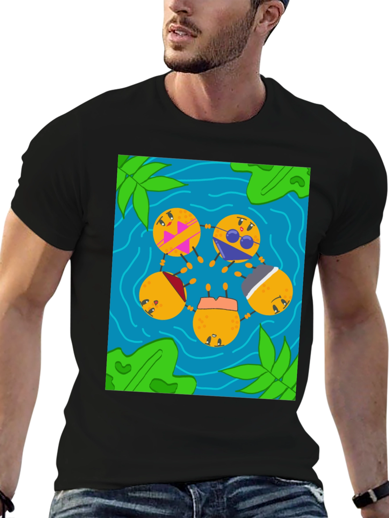Tropical Oranges Graphic T-Shirt