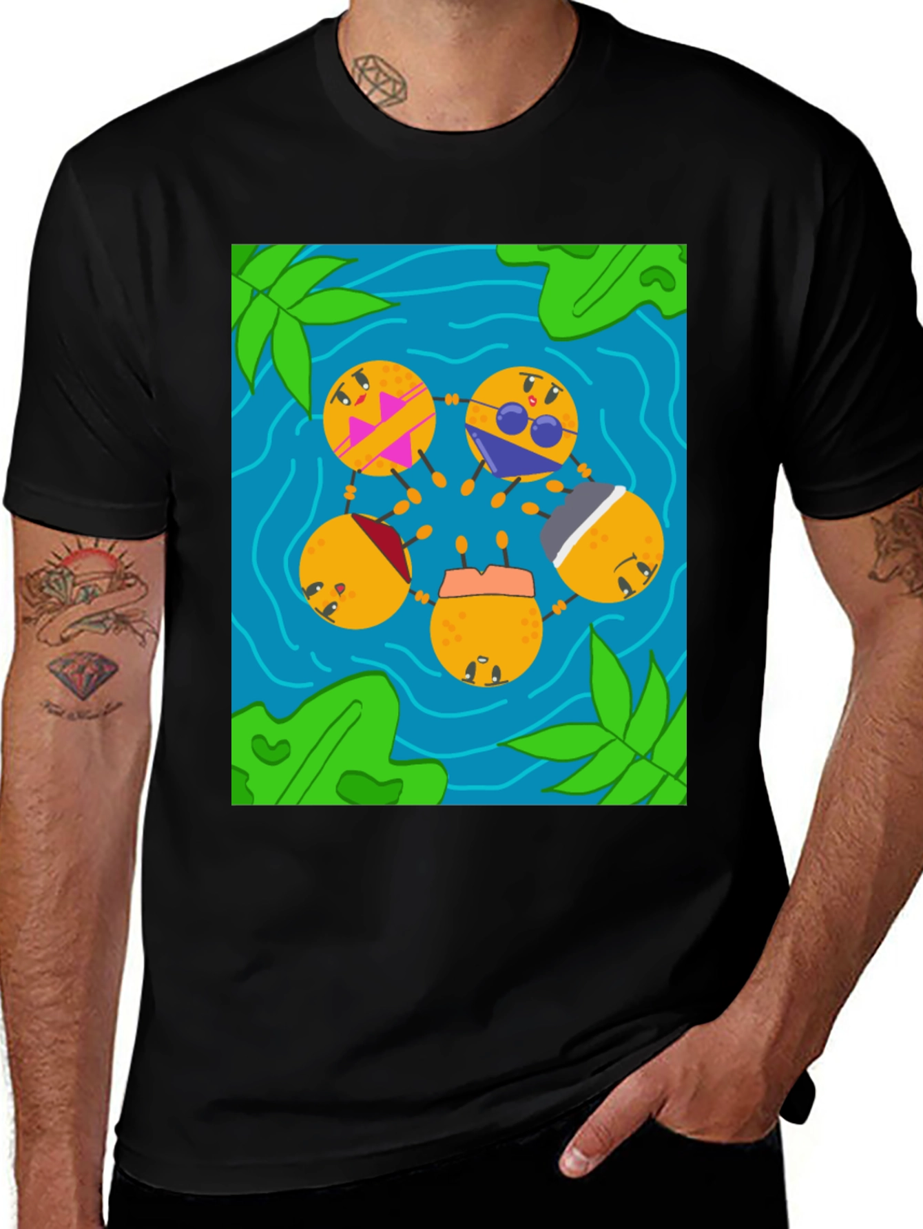 Tropical Oranges Graphic T-Shirt