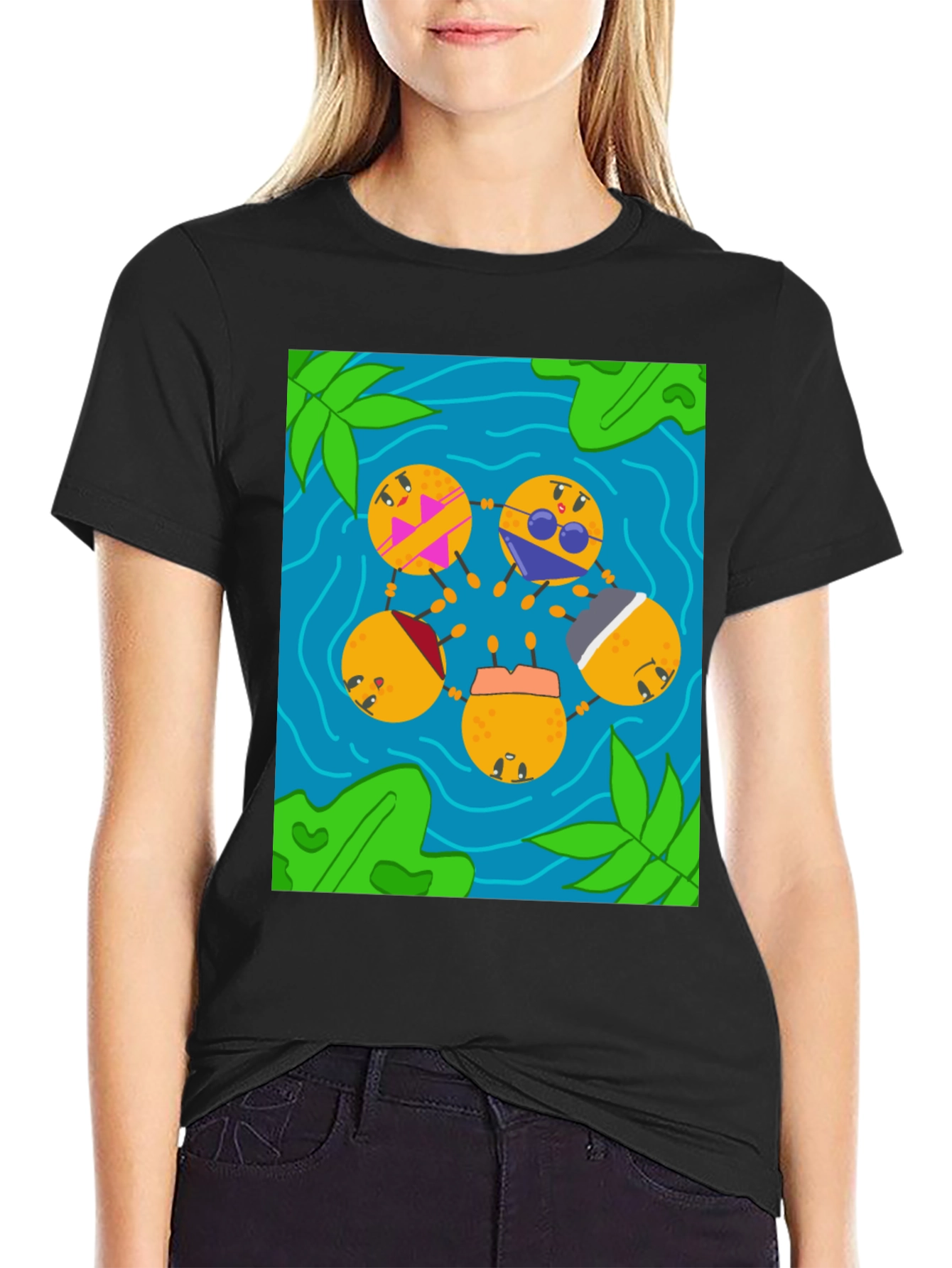 Tropical Oranges Graphic T-Shirt