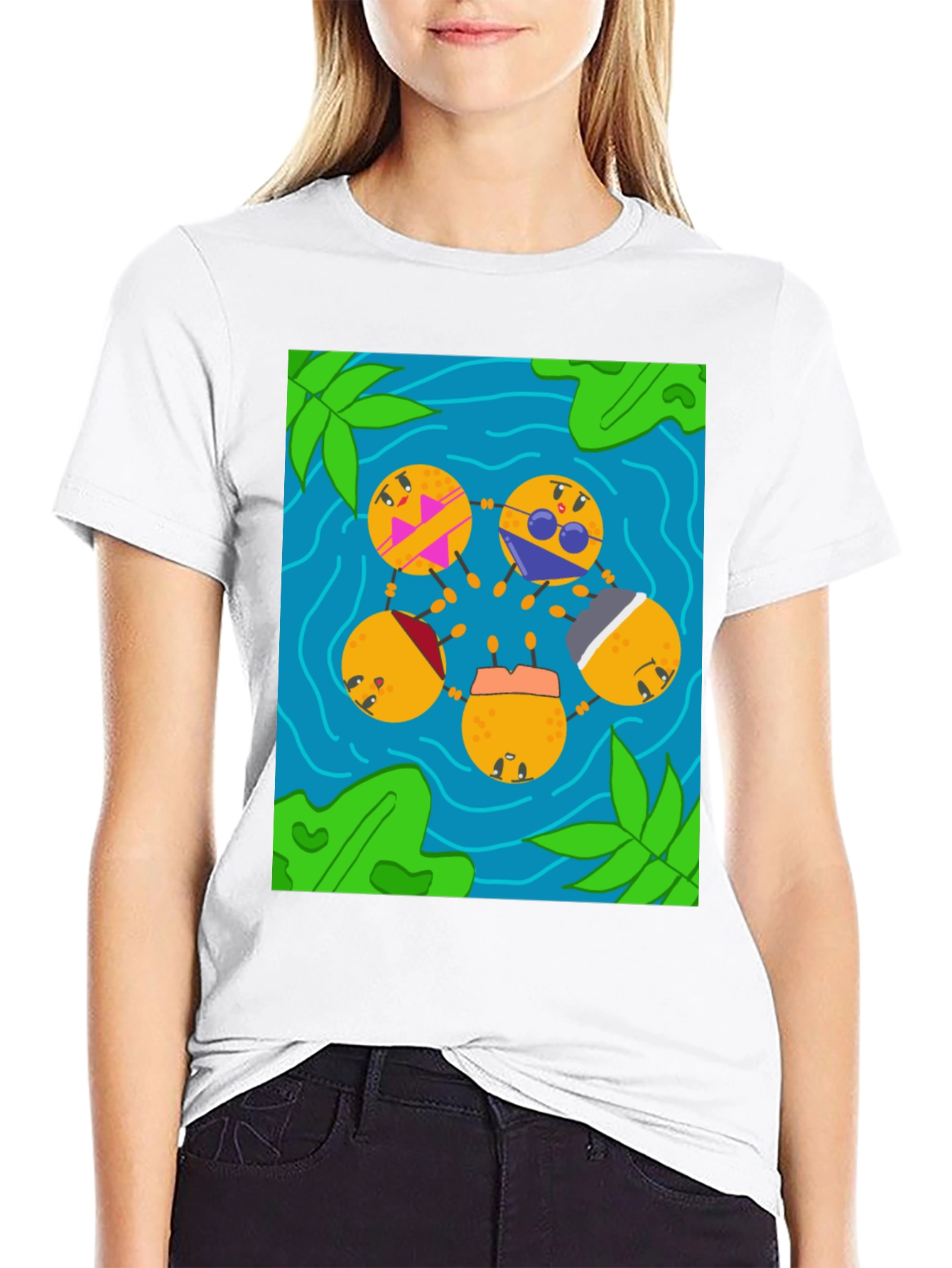 Tropical Oranges Graphic T-Shirt