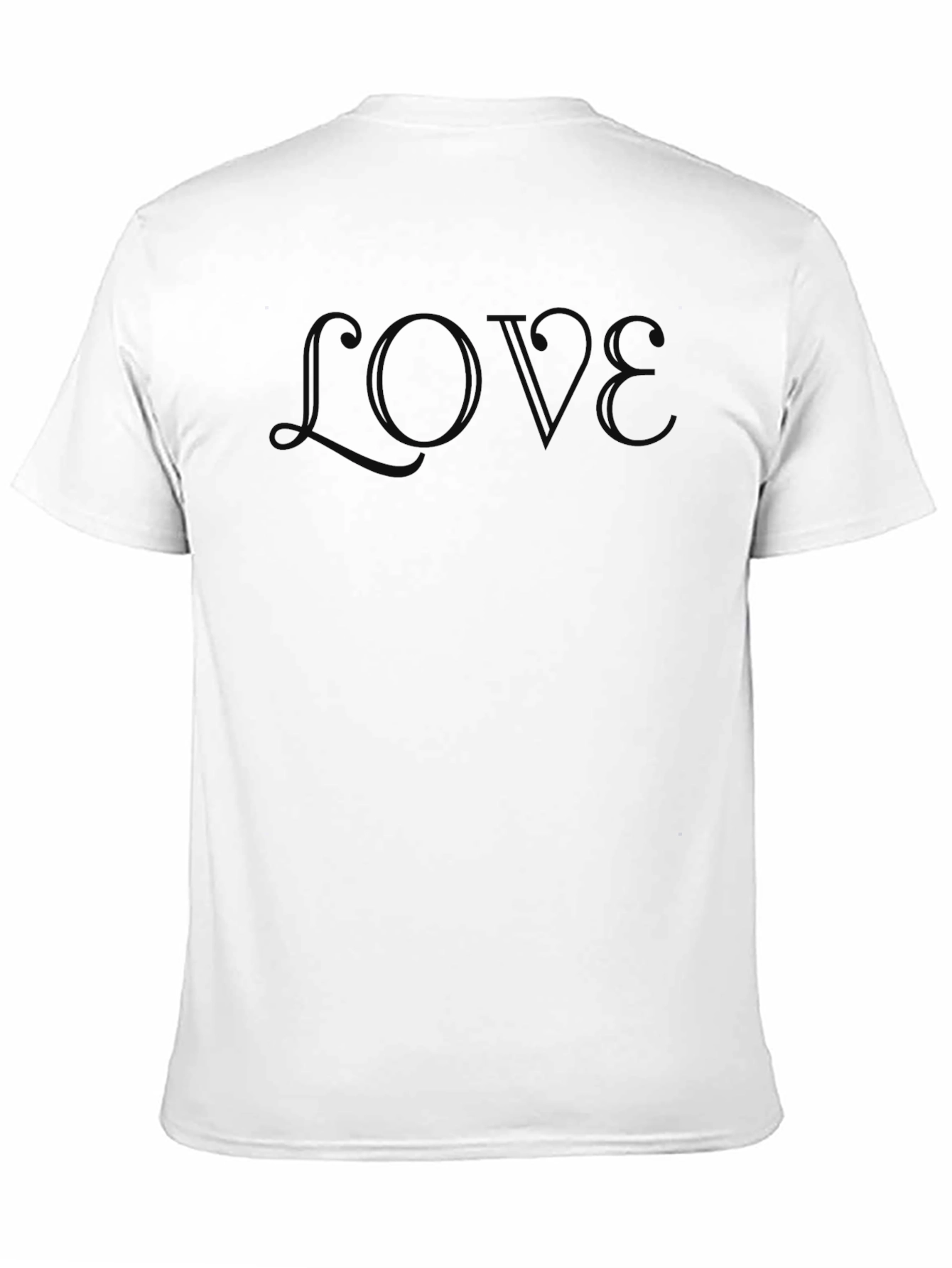 Mens Black LOVE Graphic Crew Neck T-Shirt