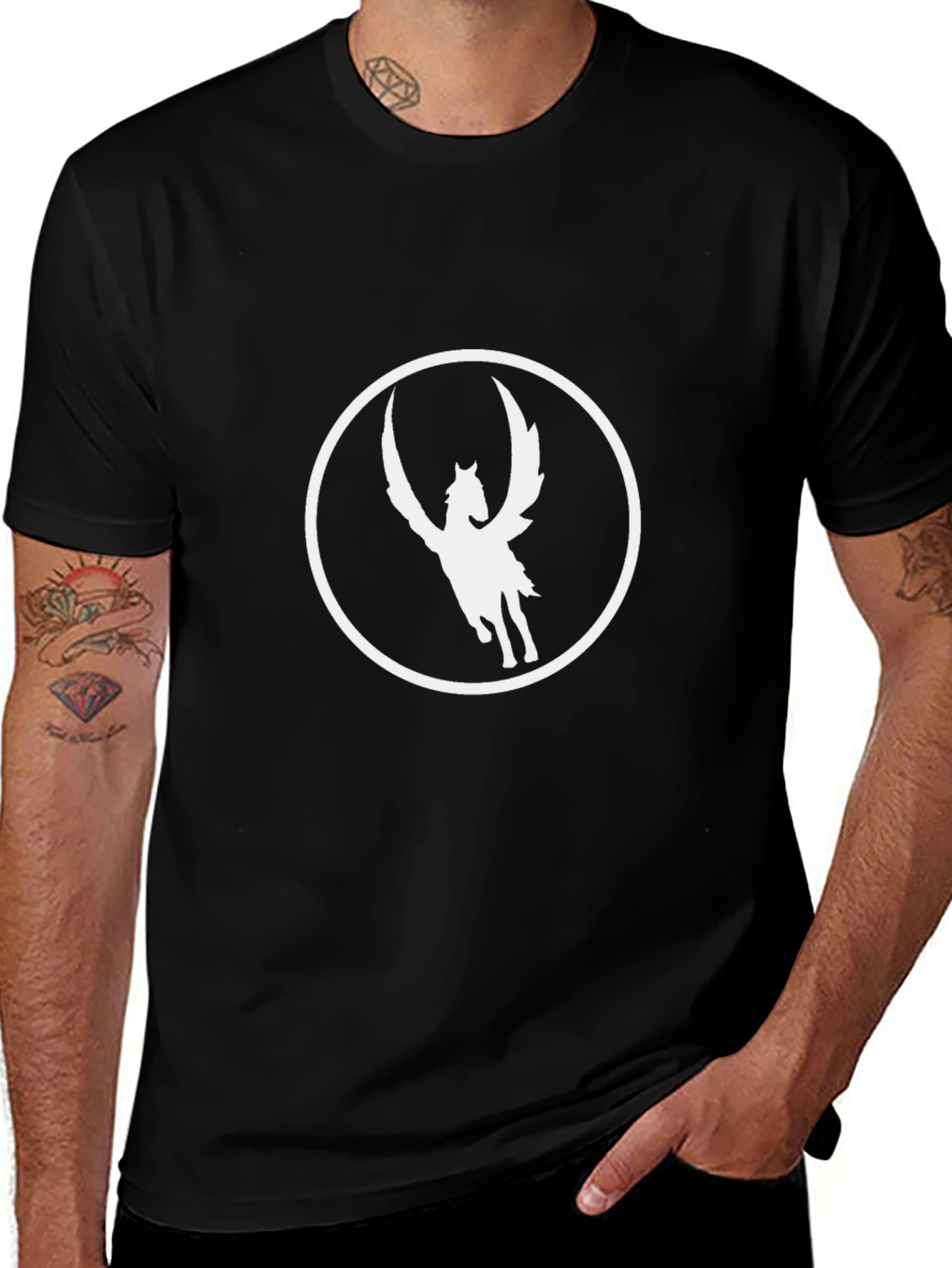 Pegasus Graphic T-Shirt - Black