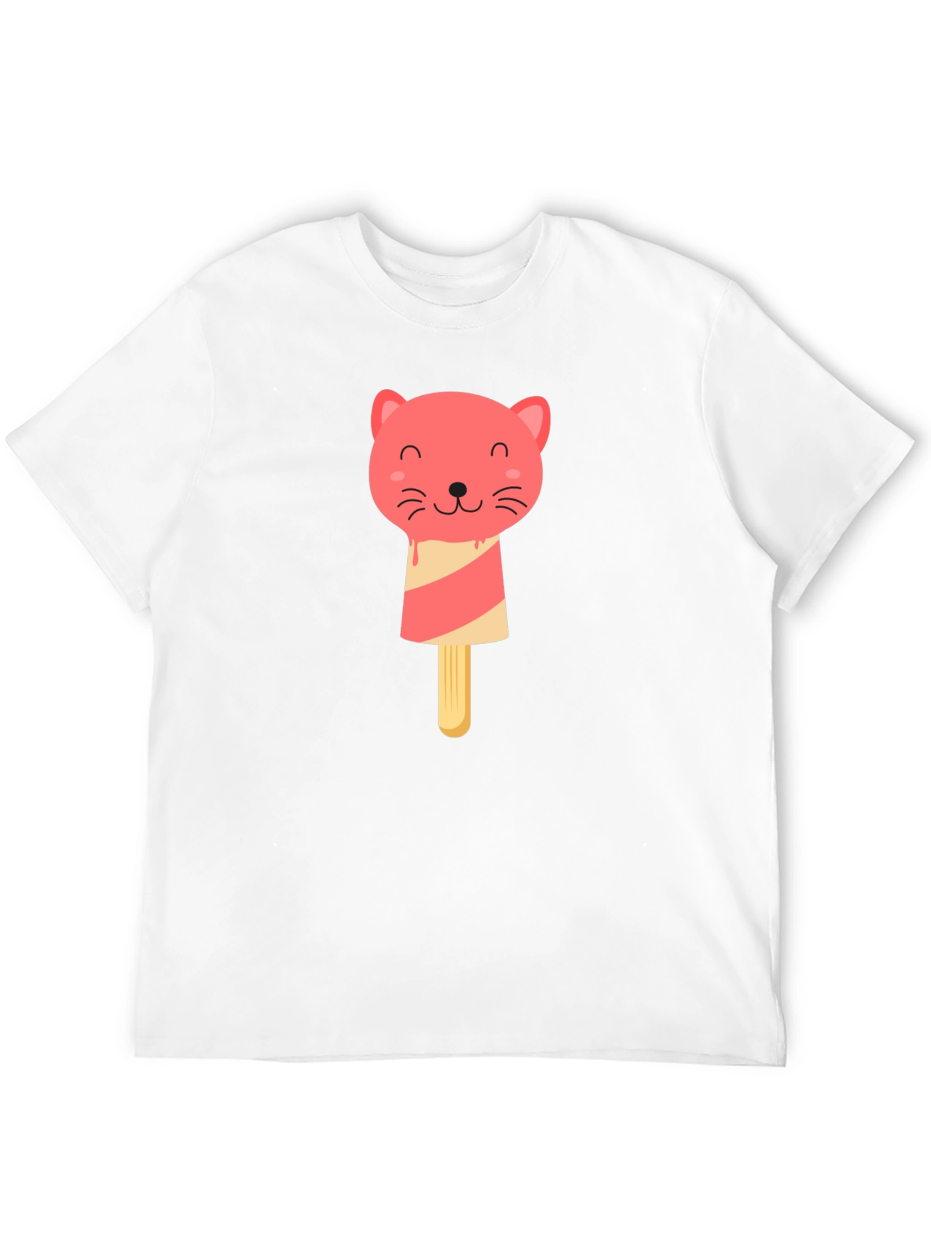 Cat Popsicle T-Shirt - Black Graphic Tee