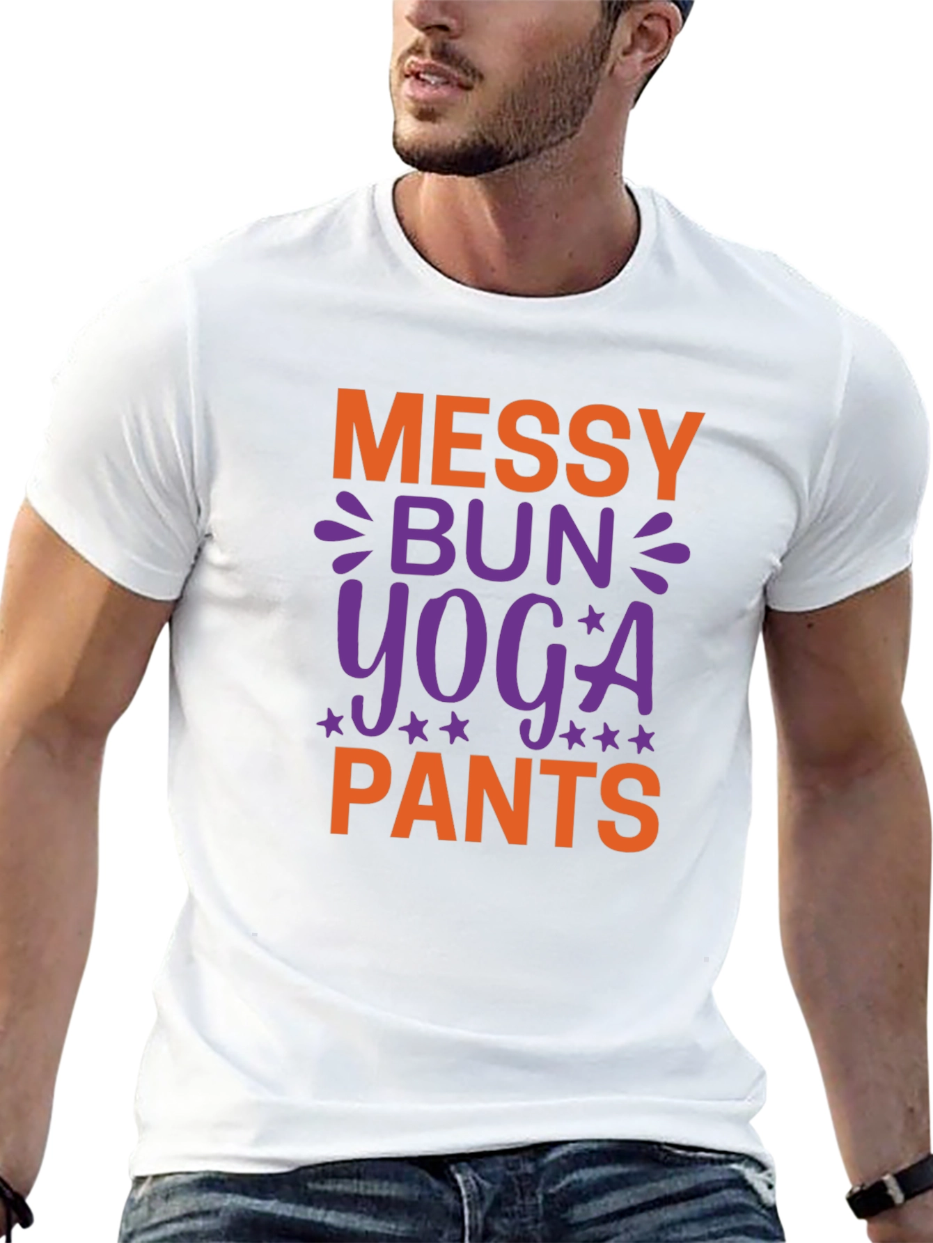 Messy Bun Yoga Pants T-Shirt