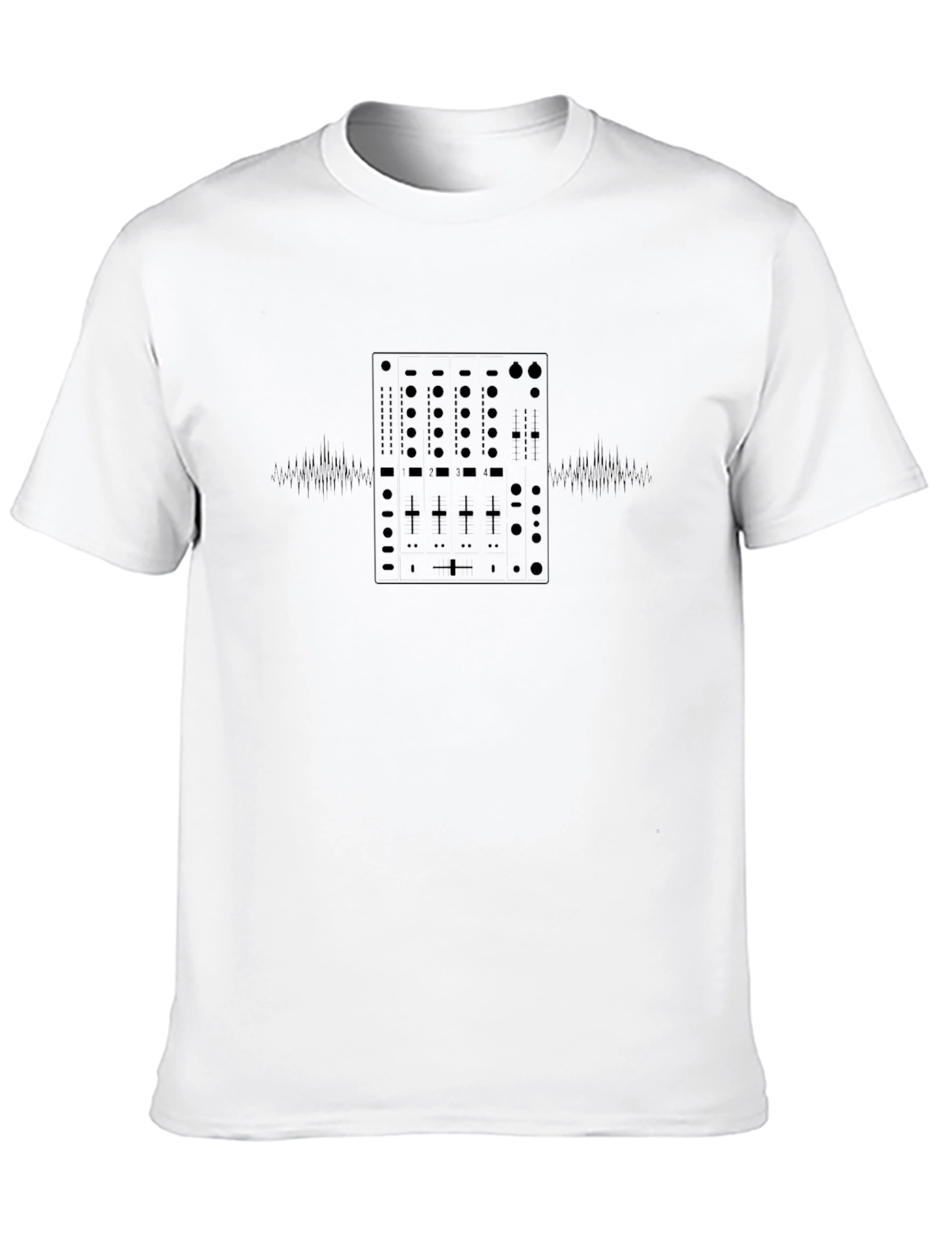 DJ Mixer Graphic Tee - Black Cotton Blend