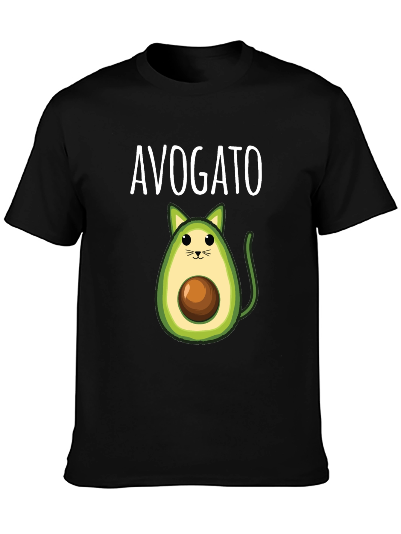 Avogato T-Shirt: Cute Avocado Cat Graphic Tee