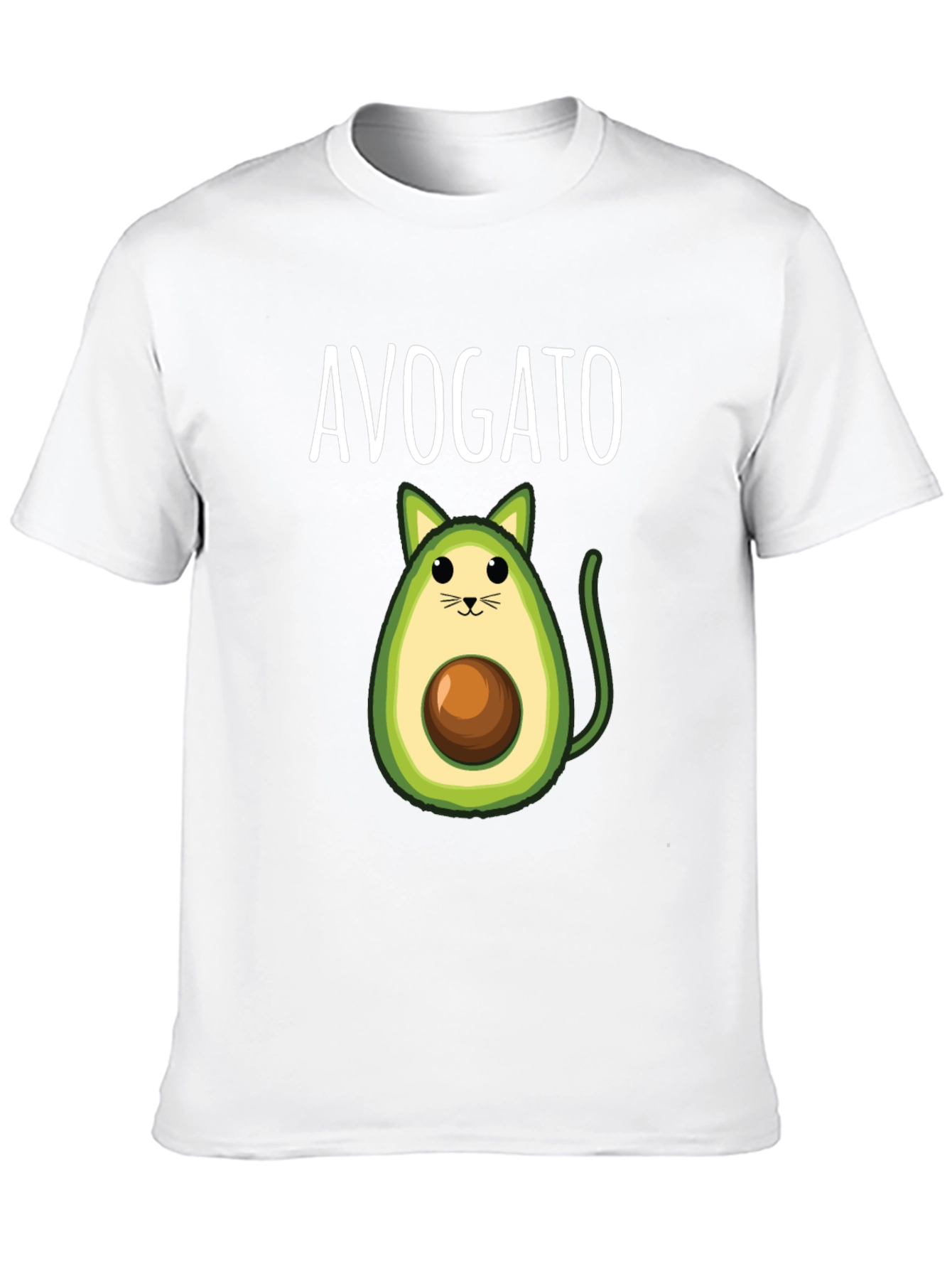 Avogato T-Shirt: Cute Avocado Cat Graphic Tee