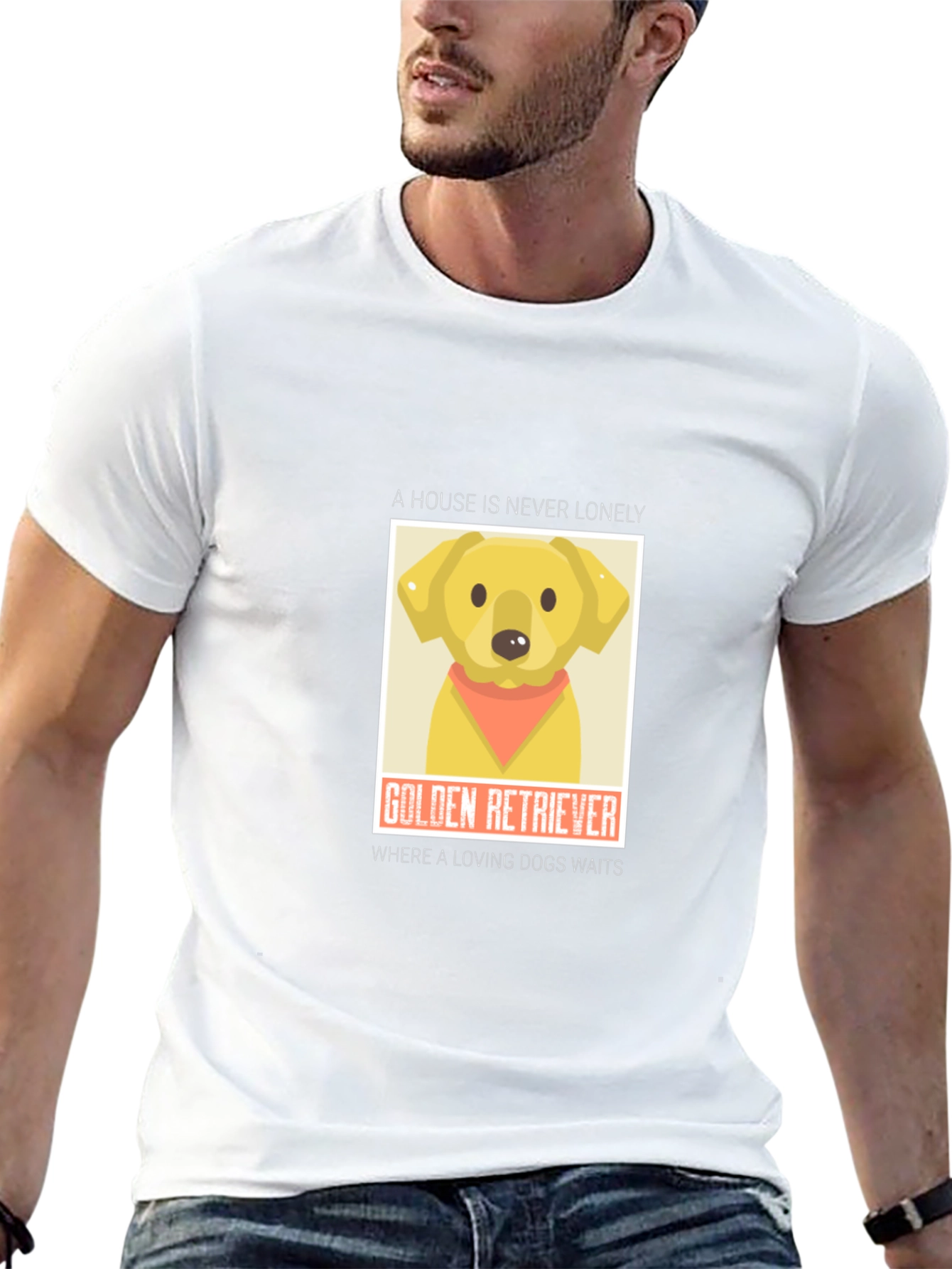 Golden Retriever Lovers T-Shirt - House is Never Lonely