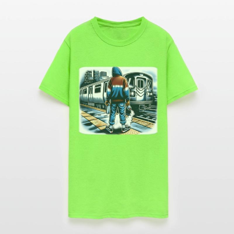 AI Teen at Outdoor Subway Layup Cloud Border