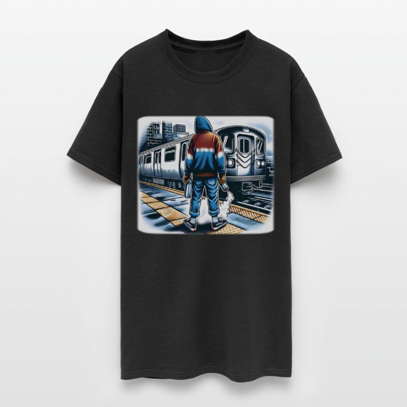 AI Teen at Outdoor Subway Layup Cloud Border