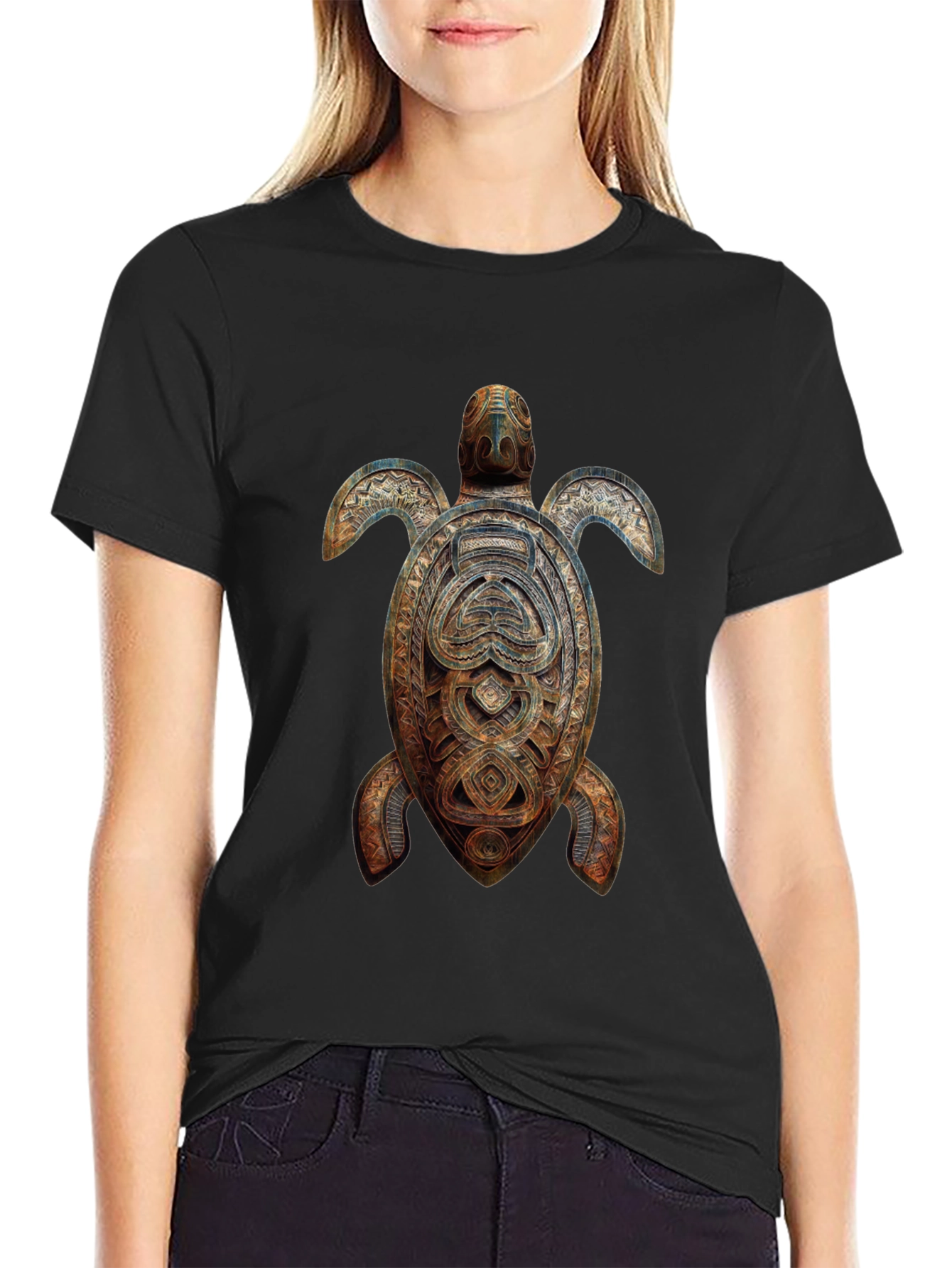 Turtle Graphic Tee - Black