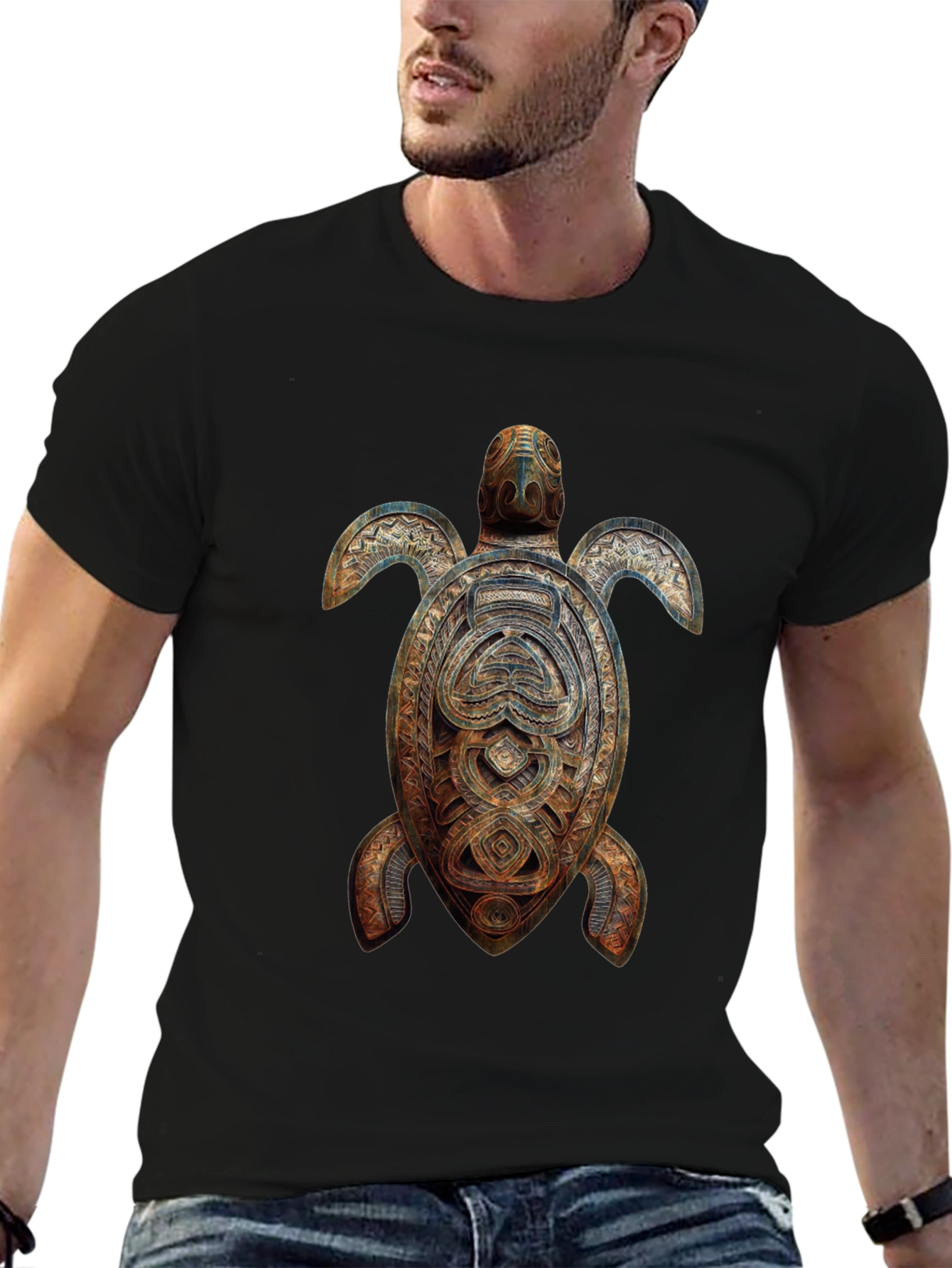 Turtle Graphic Tee - Black