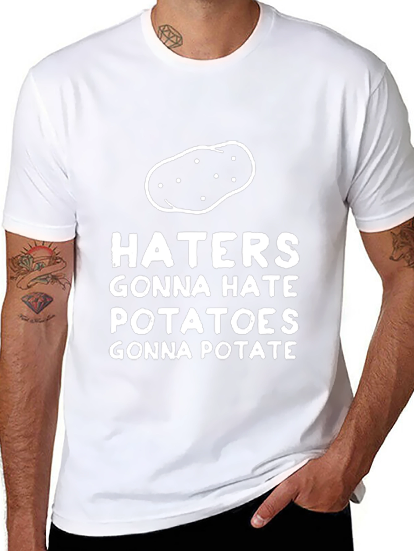 Haters Gonna Hate Potatoes T-Shirt Funny Foodie Tee