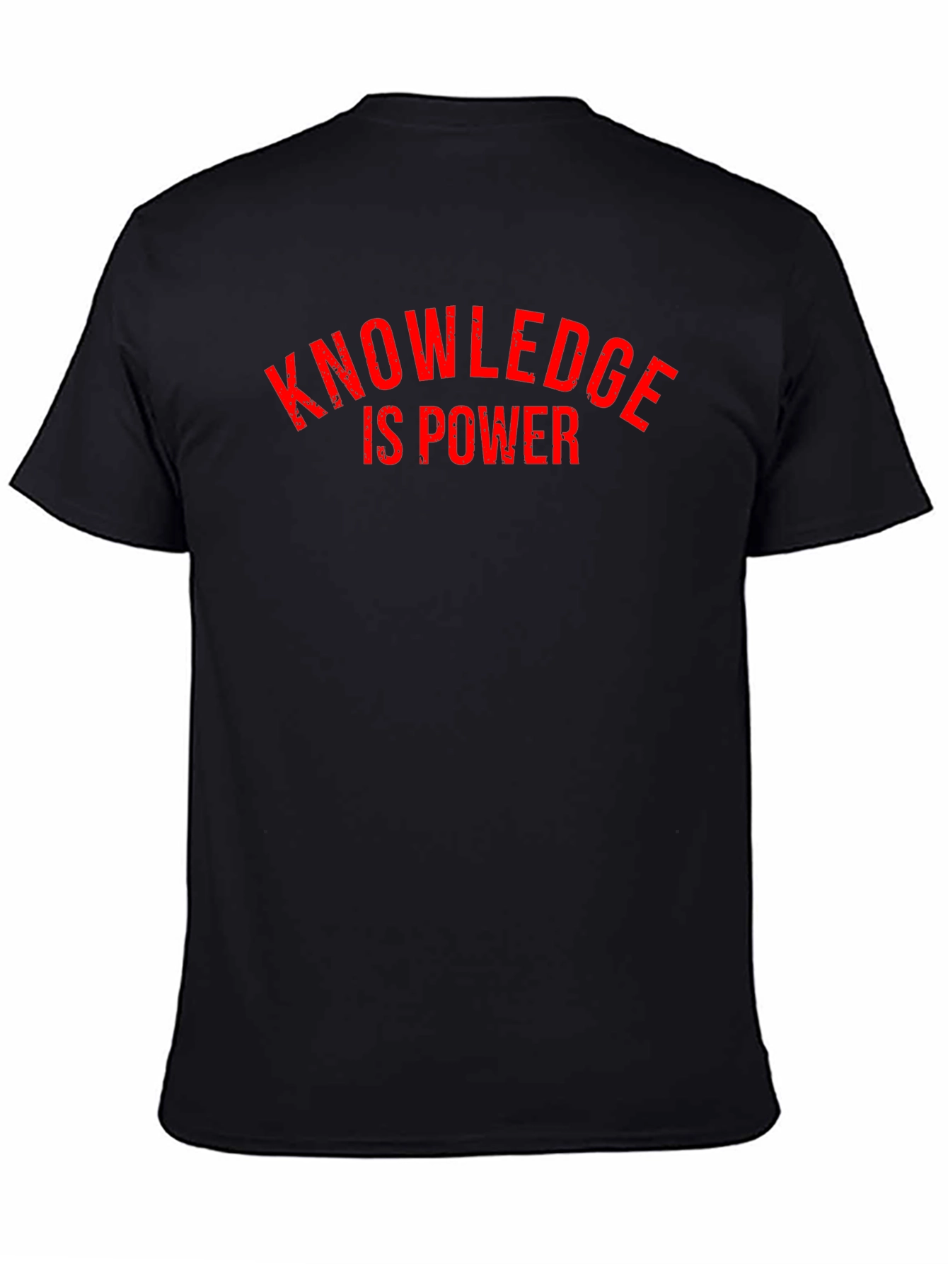 Knowledge Is Power Black Graphic T-Shirt