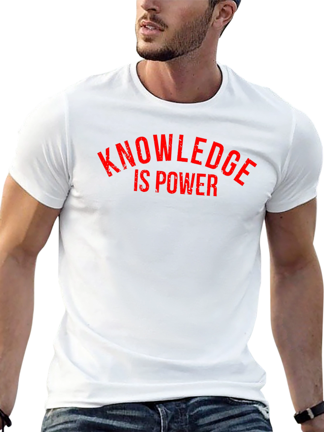 Knowledge Is Power Black Graphic T-Shirt