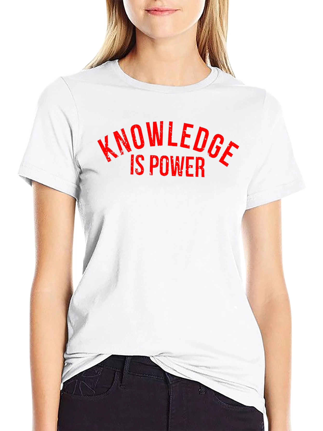 Knowledge Is Power Black Graphic T-Shirt
