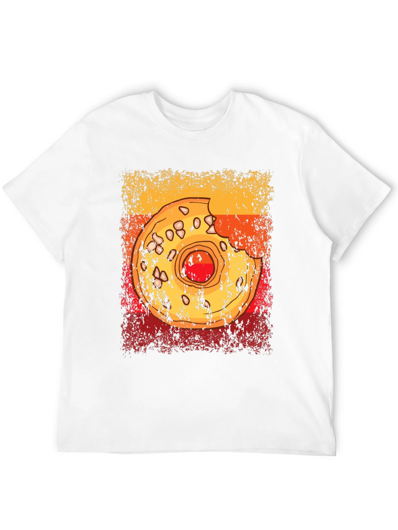 Distressed Donut Graphic T-Shirt - Casual Comfort