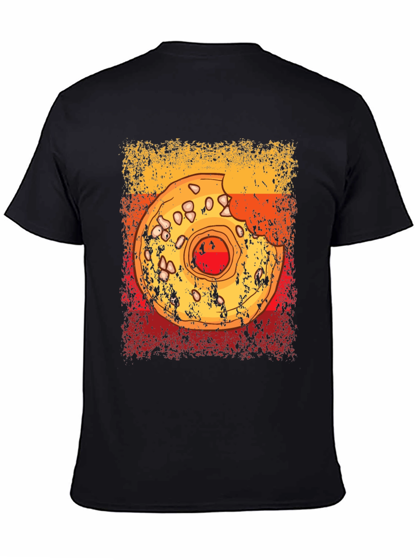 Distressed Donut Graphic T-Shirt - Casual Comfort