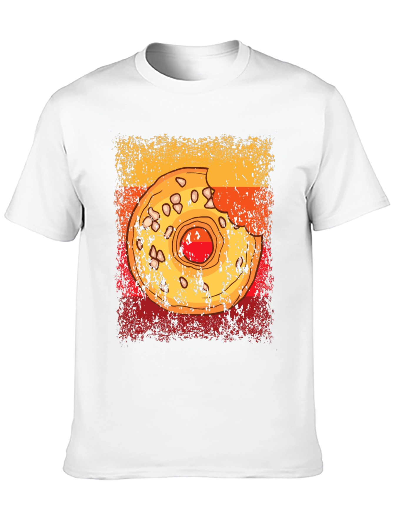 Distressed Donut Graphic T-Shirt - Casual Comfort