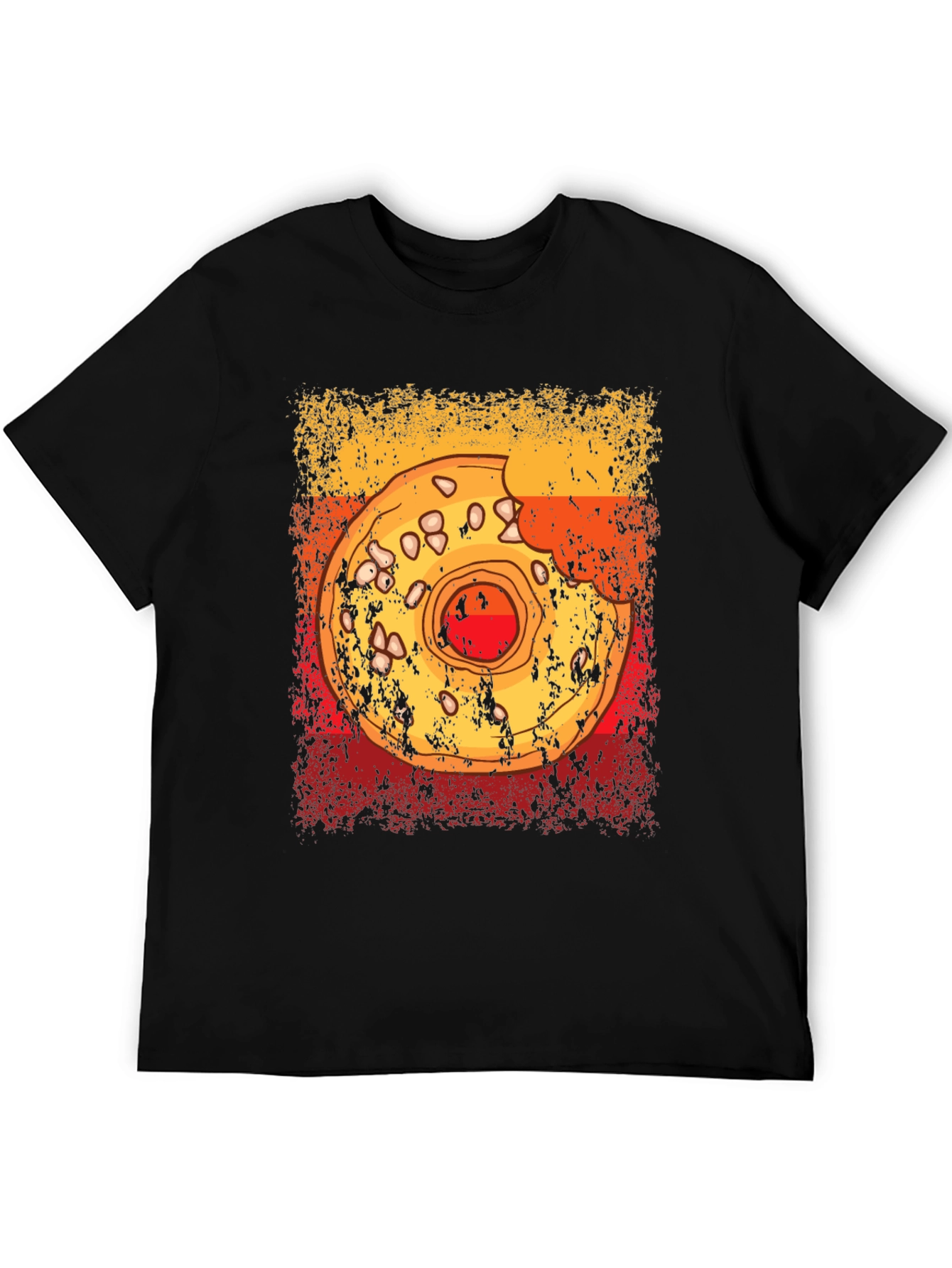 Distressed Donut Graphic T-Shirt - Casual Comfort