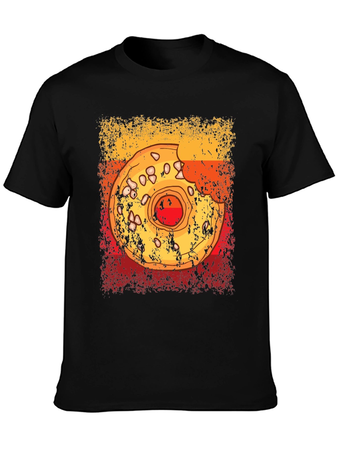Distressed Donut Graphic T-Shirt - Casual Comfort