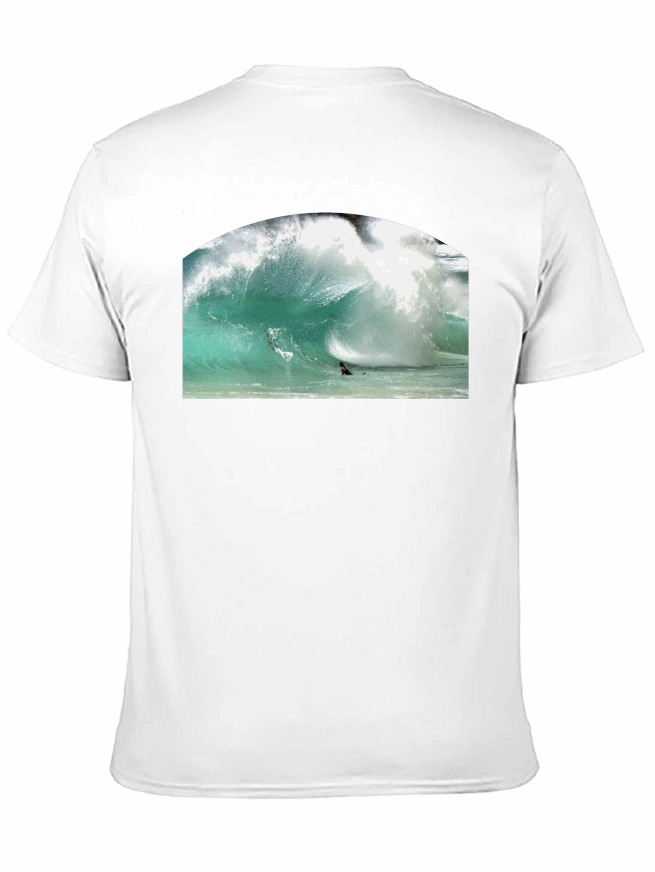Surfer Wave Graphic Black T-Shirt