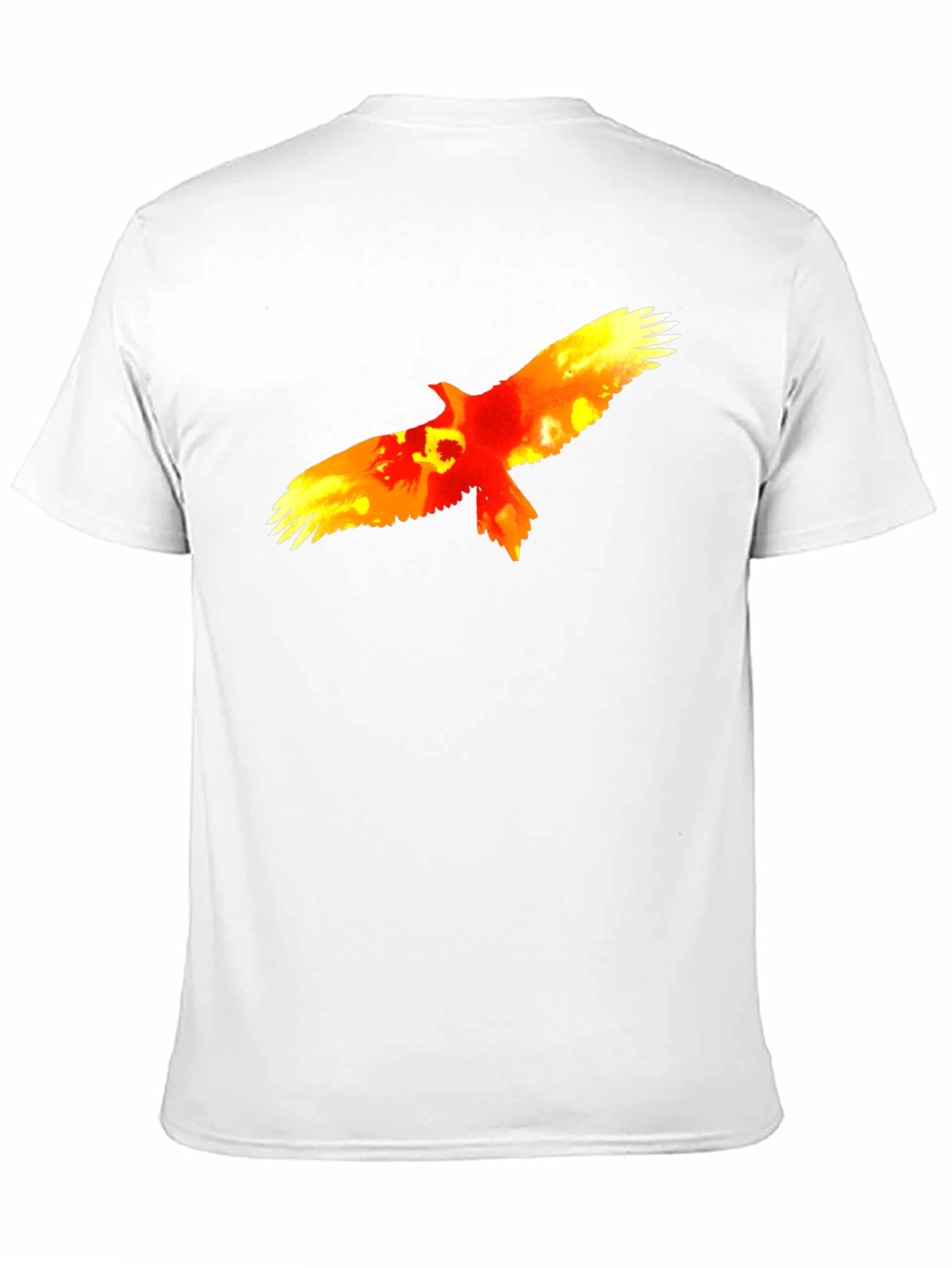 Fiery Eagle Graphic Tee - Bold Black Cotton T-Shirt