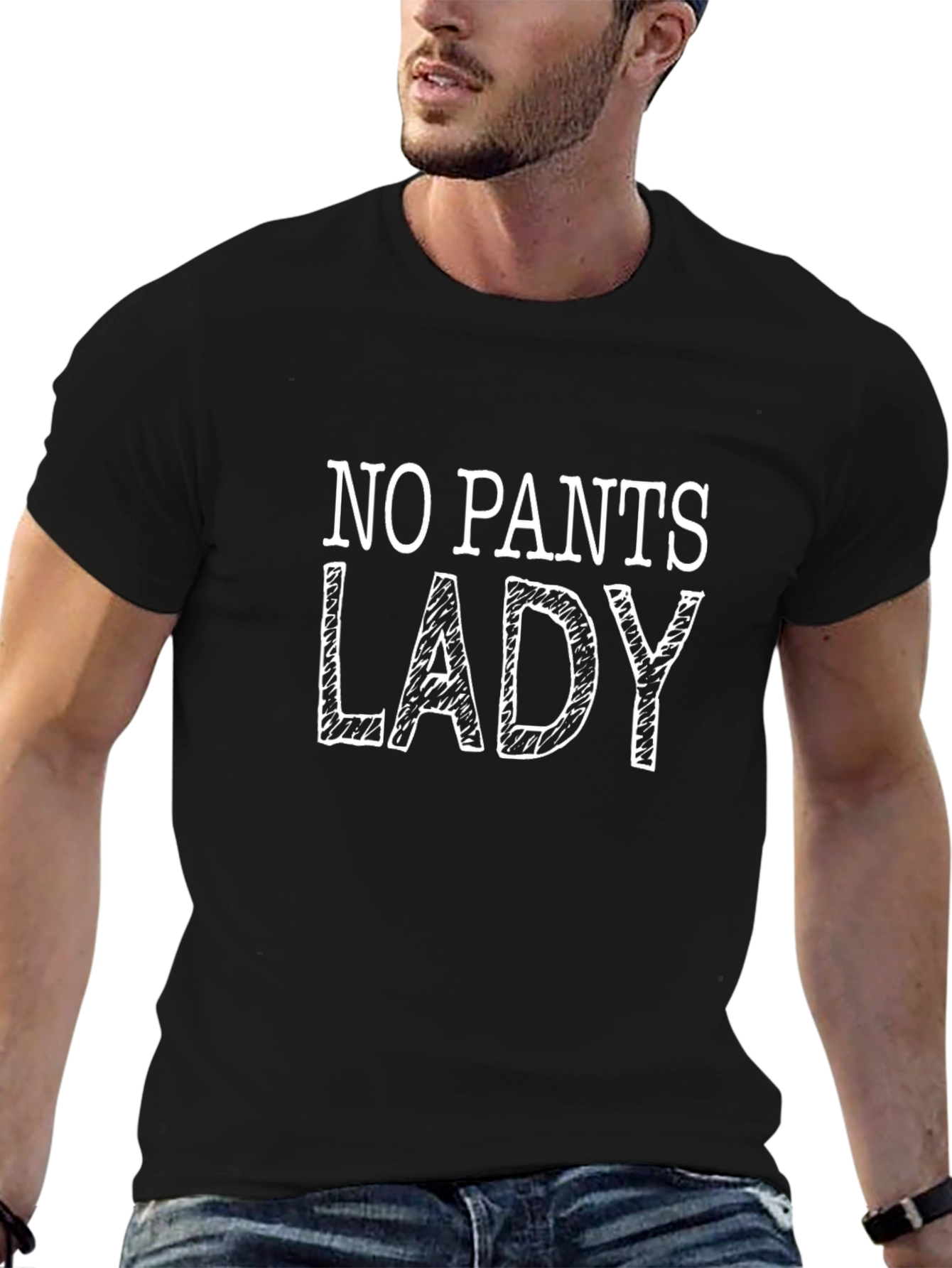 No Pants Lady Graphic Tee - Black Humor