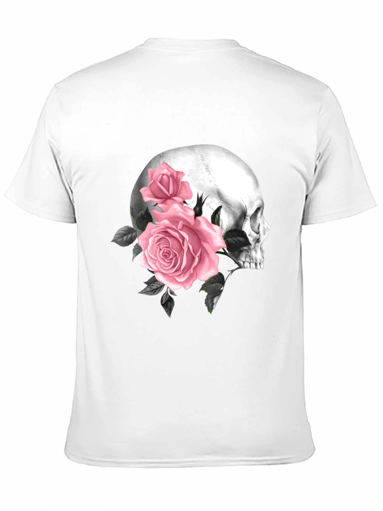 Skull & Roses Graphic T-Shirt - Mens Black Tee
