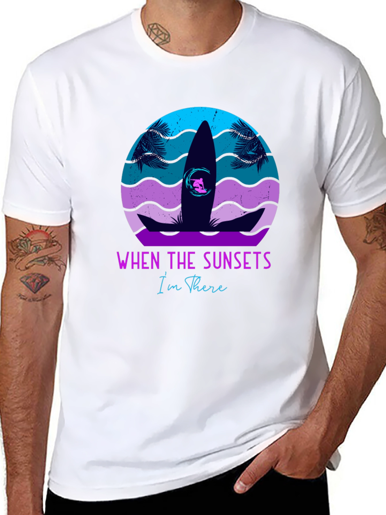 Sunset Surf T-Shirt: When The Sunsets Im There