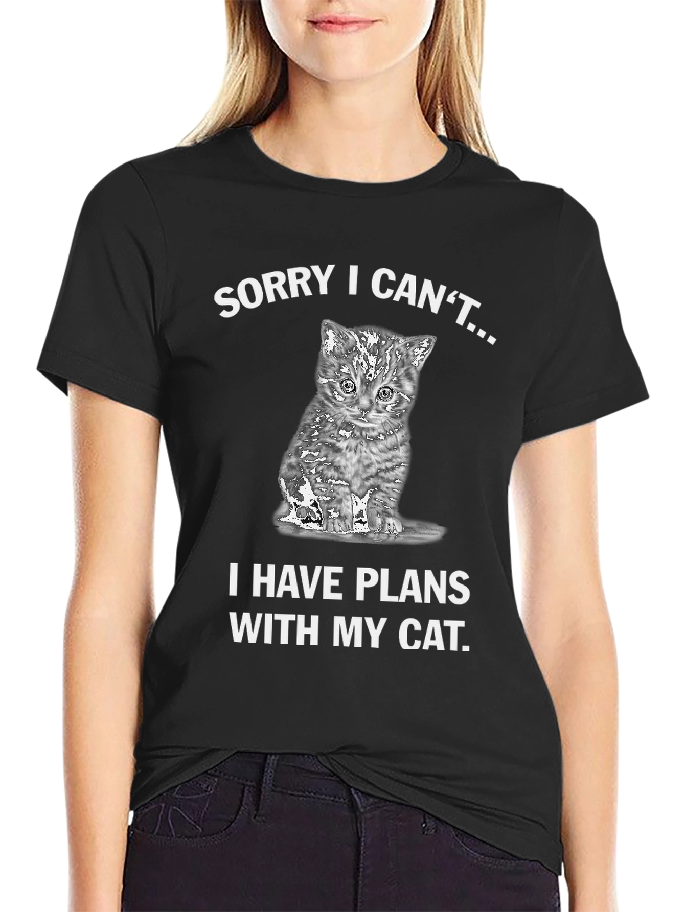 Cat Lovers Tee: Sorry Plans With My Cat