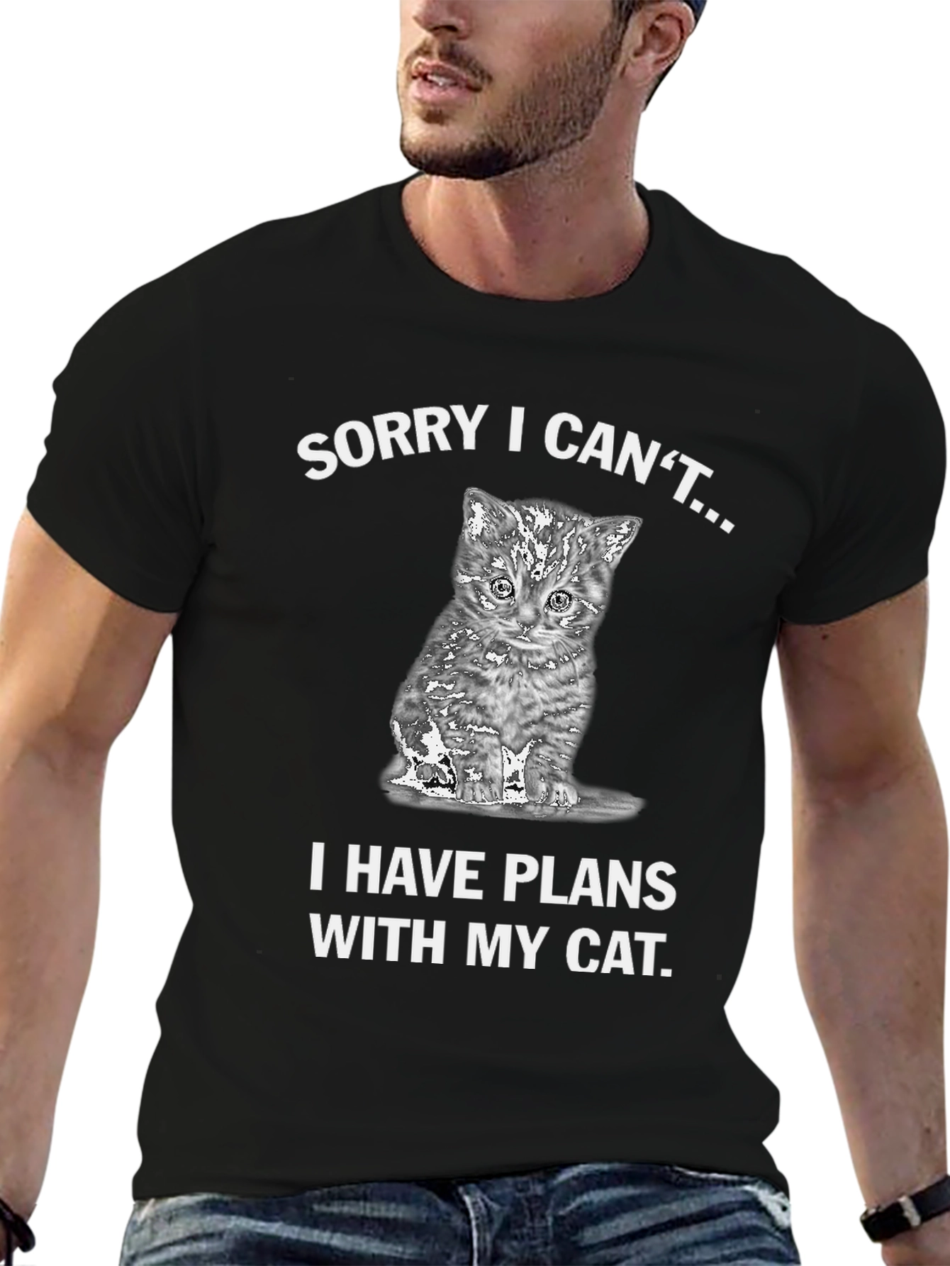 Cat Lovers Tee: Sorry Plans With My Cat