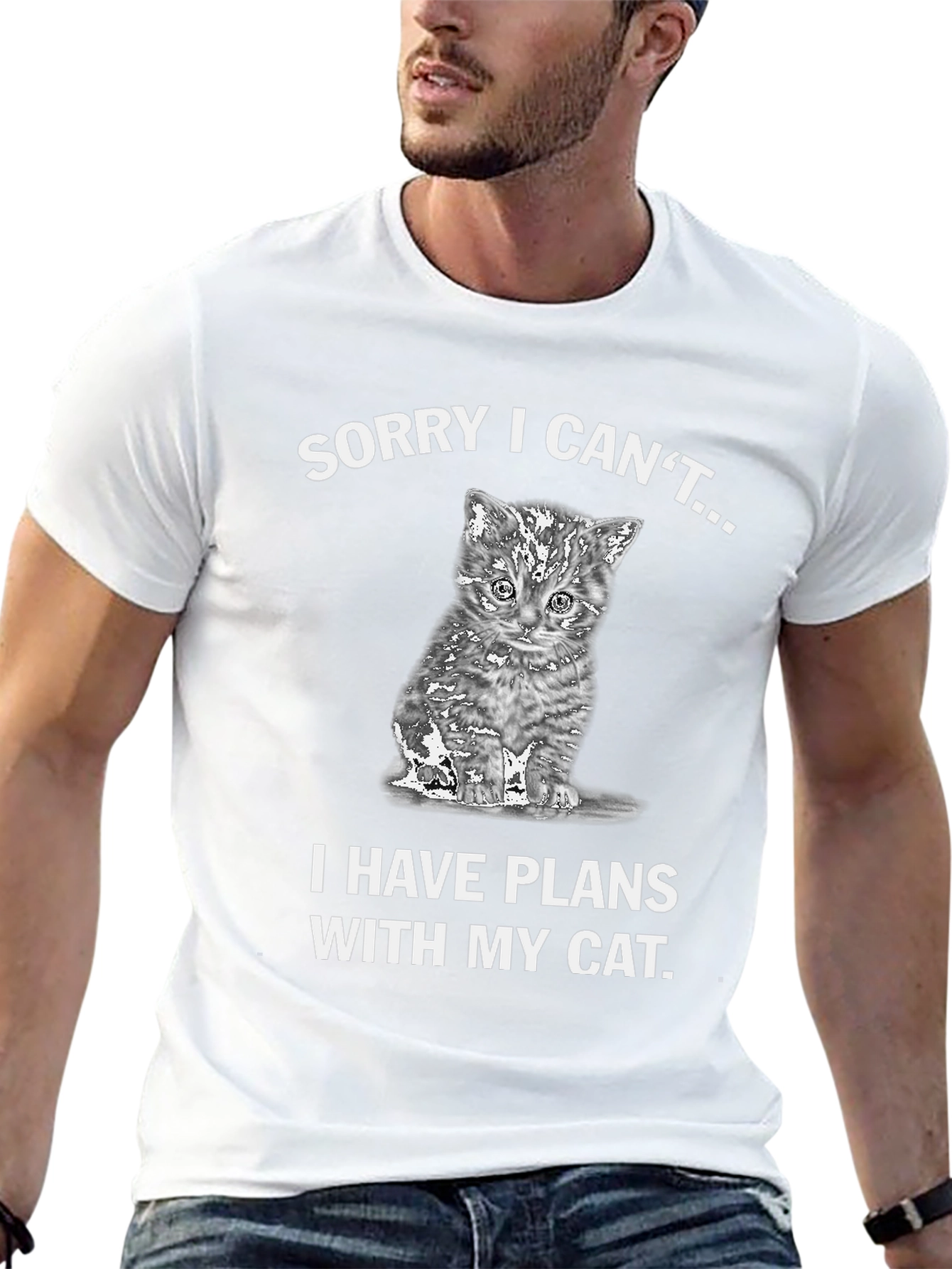 Cat Lovers Tee: Sorry Plans With My Cat