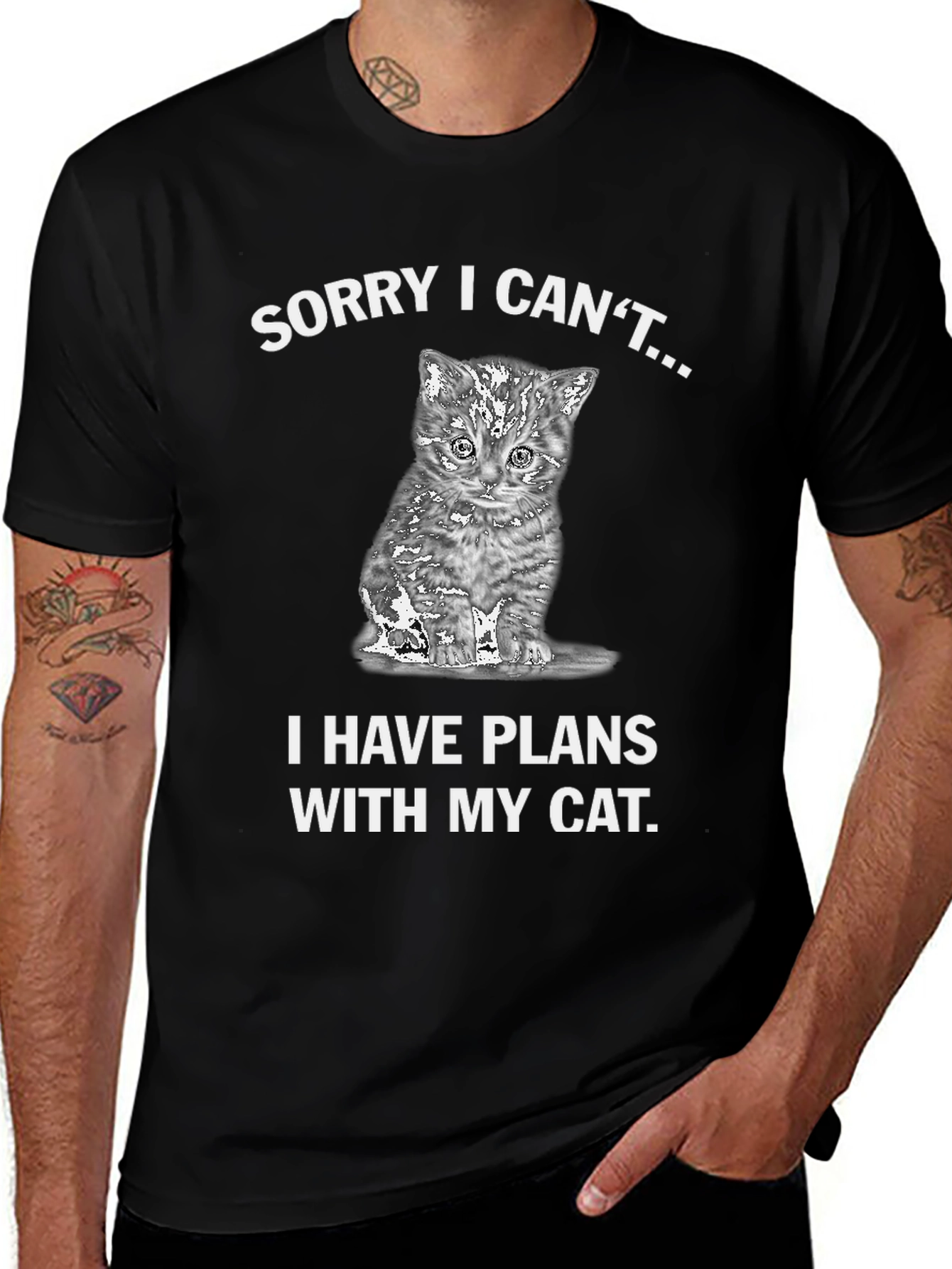Cat Lovers Tee: Sorry Plans With My Cat