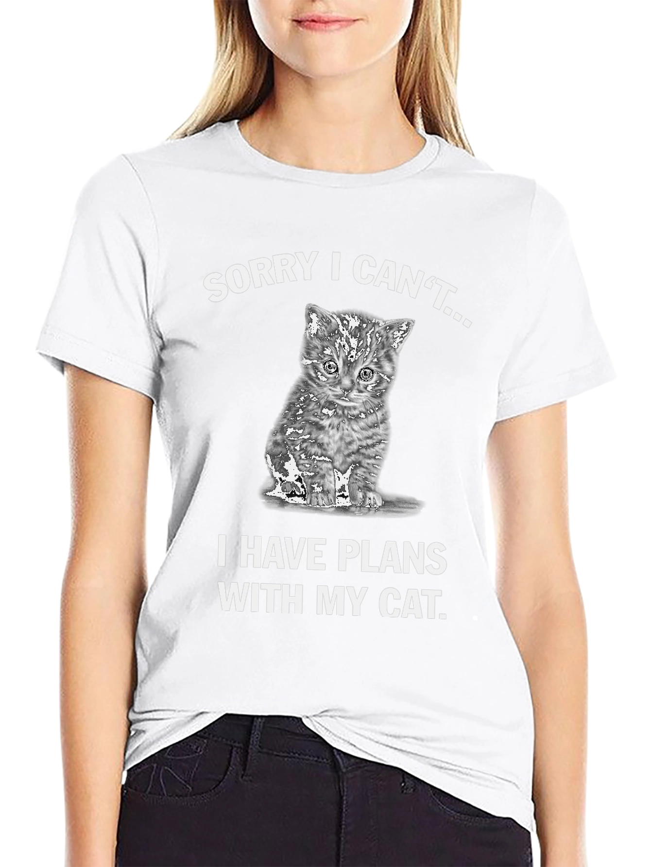 Cat Lovers Tee: Sorry Plans With My Cat