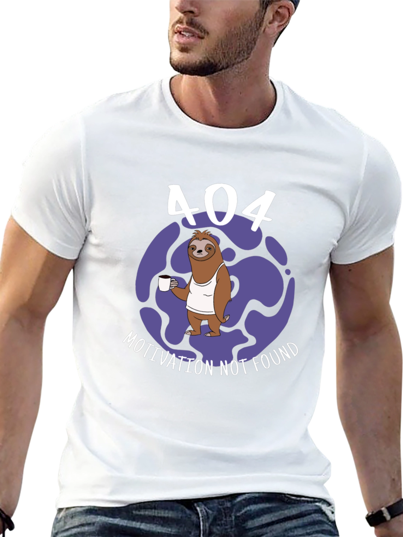 404 Motivation Not Found Sloth T-Shirt