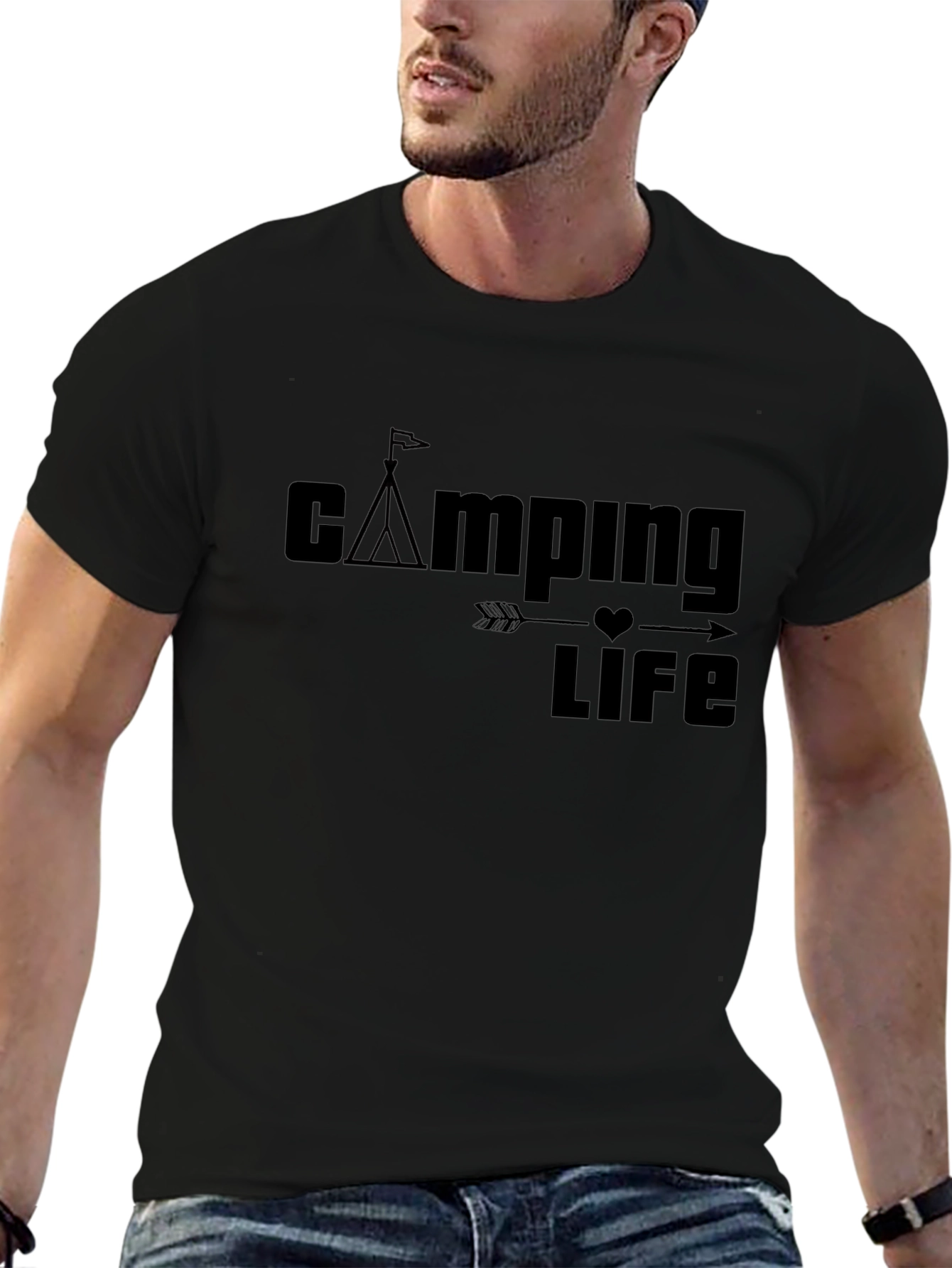 Camping Life Graphic Tee - Soft Cotton Casual Shirt