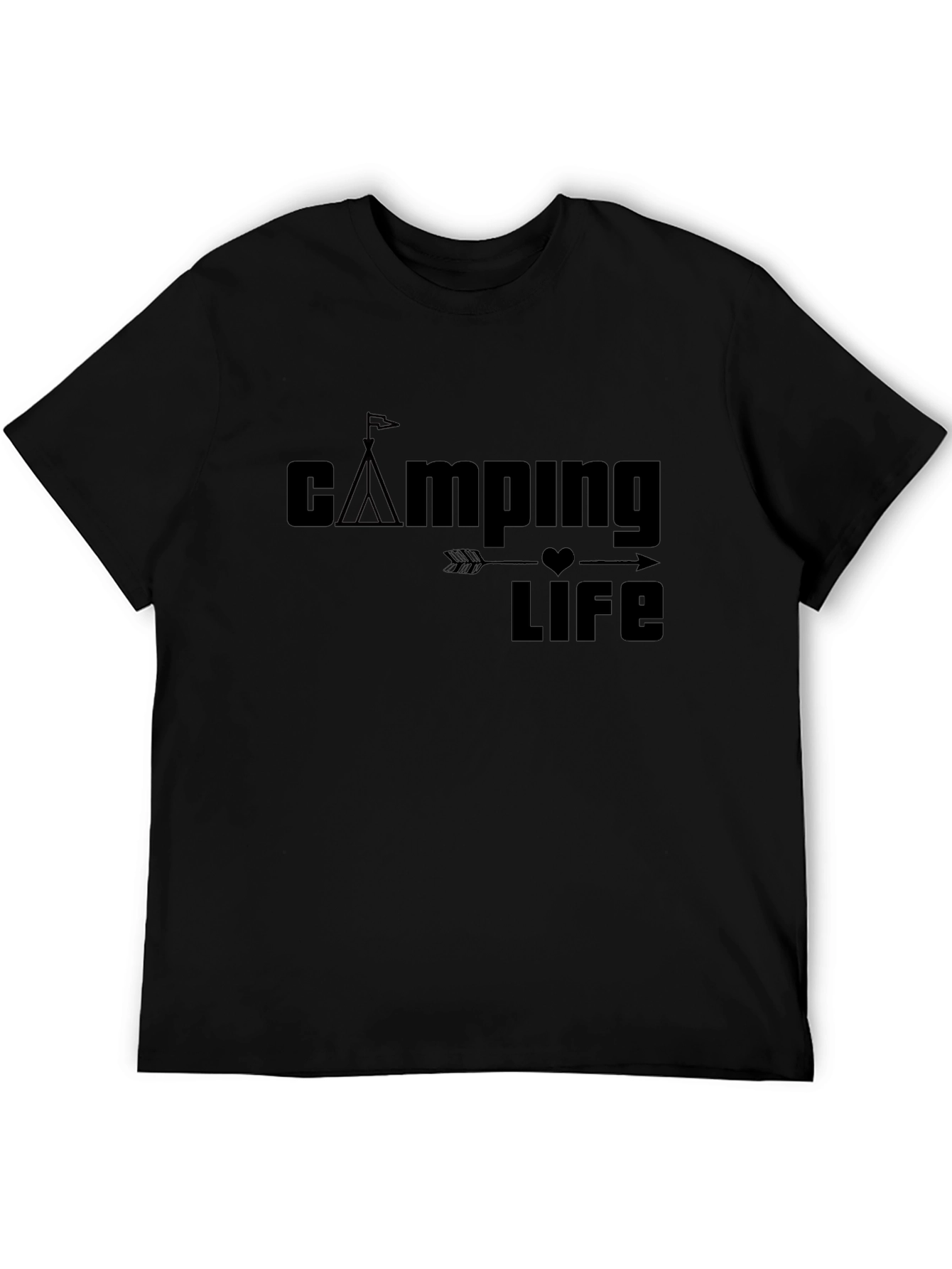 Camping Life Graphic Tee - Soft Cotton Casual Shirt