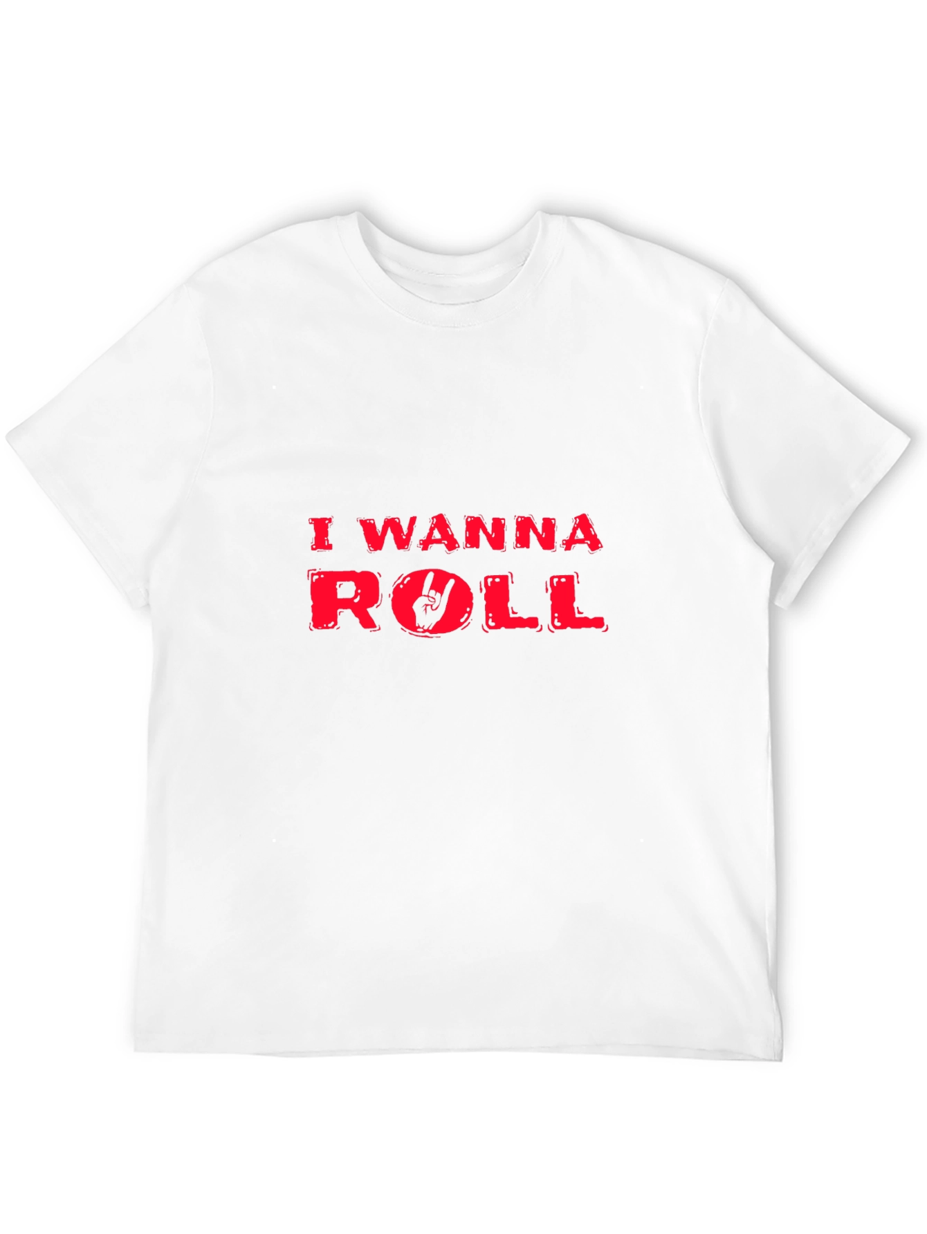 Rock On! Mens I Wanna Roll Graphic Tee