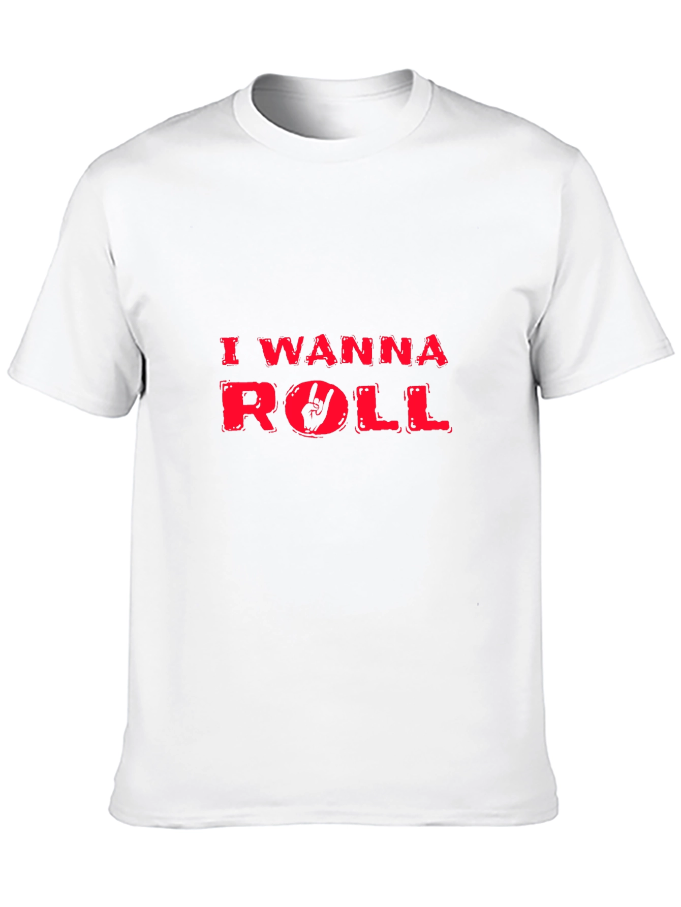 Rock On! Mens I Wanna Roll Graphic Tee