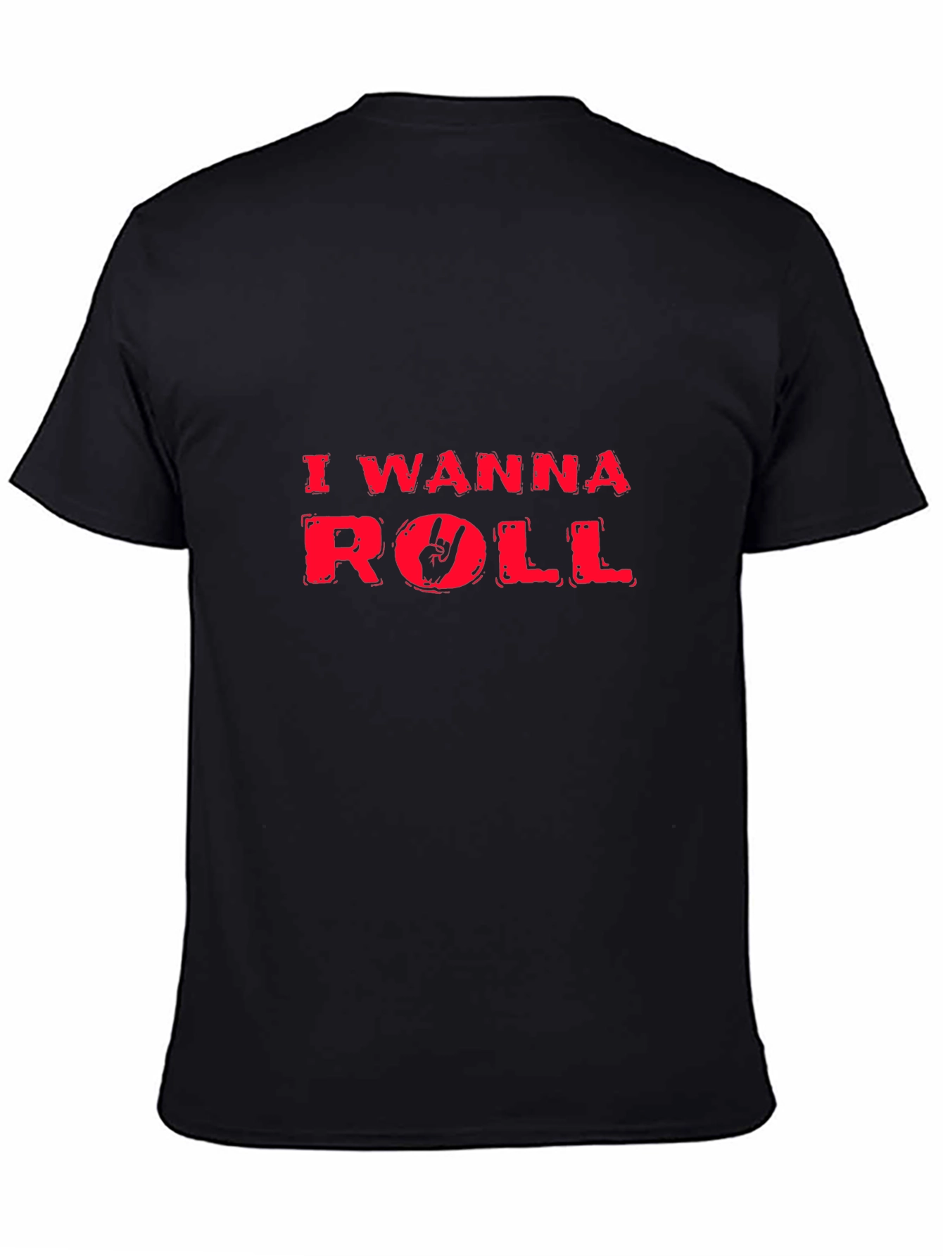 Rock On! Mens I Wanna Roll Graphic Tee