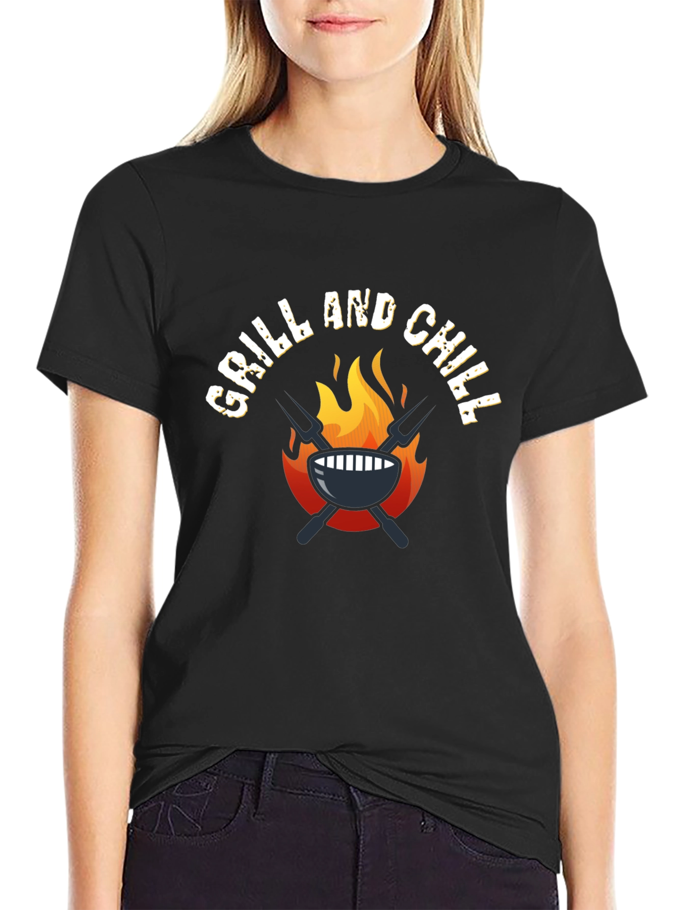 Grill and Chill Black T-Shirt