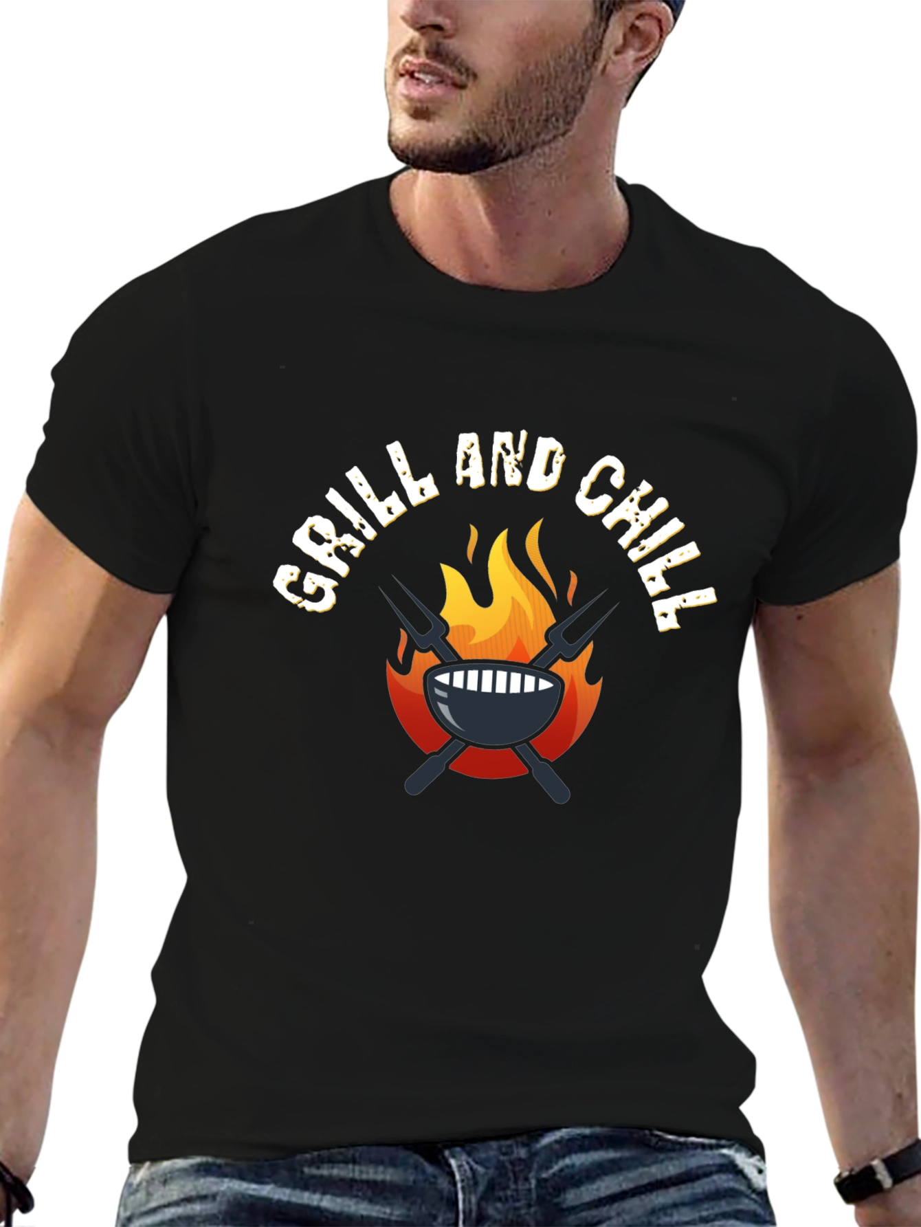 Grill and Chill Black T-Shirt