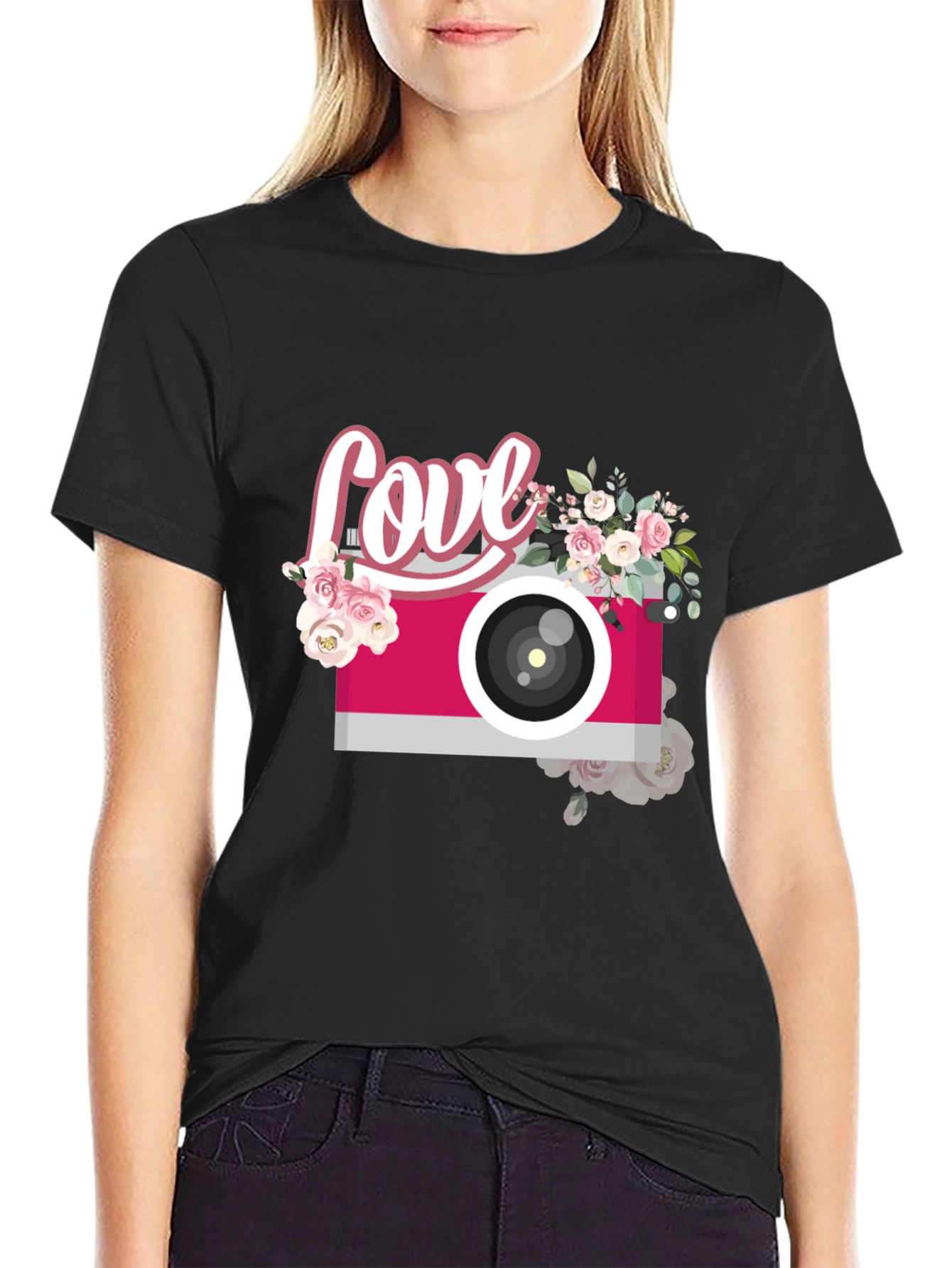 Love Camera Floral T-Shirt
